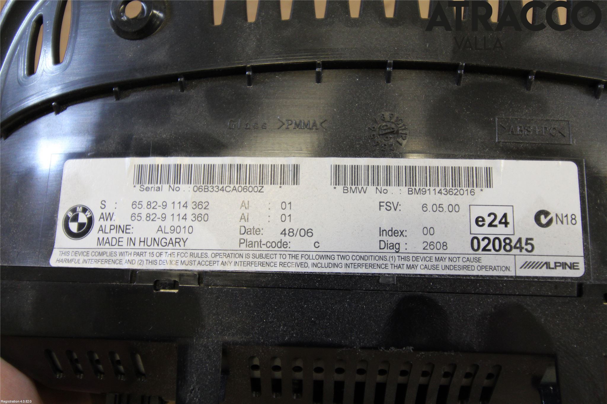 BMW 3 E90/91 SED/TOU 05-12 Instr Skjerm Dvd-Gps-Ac-Tlf