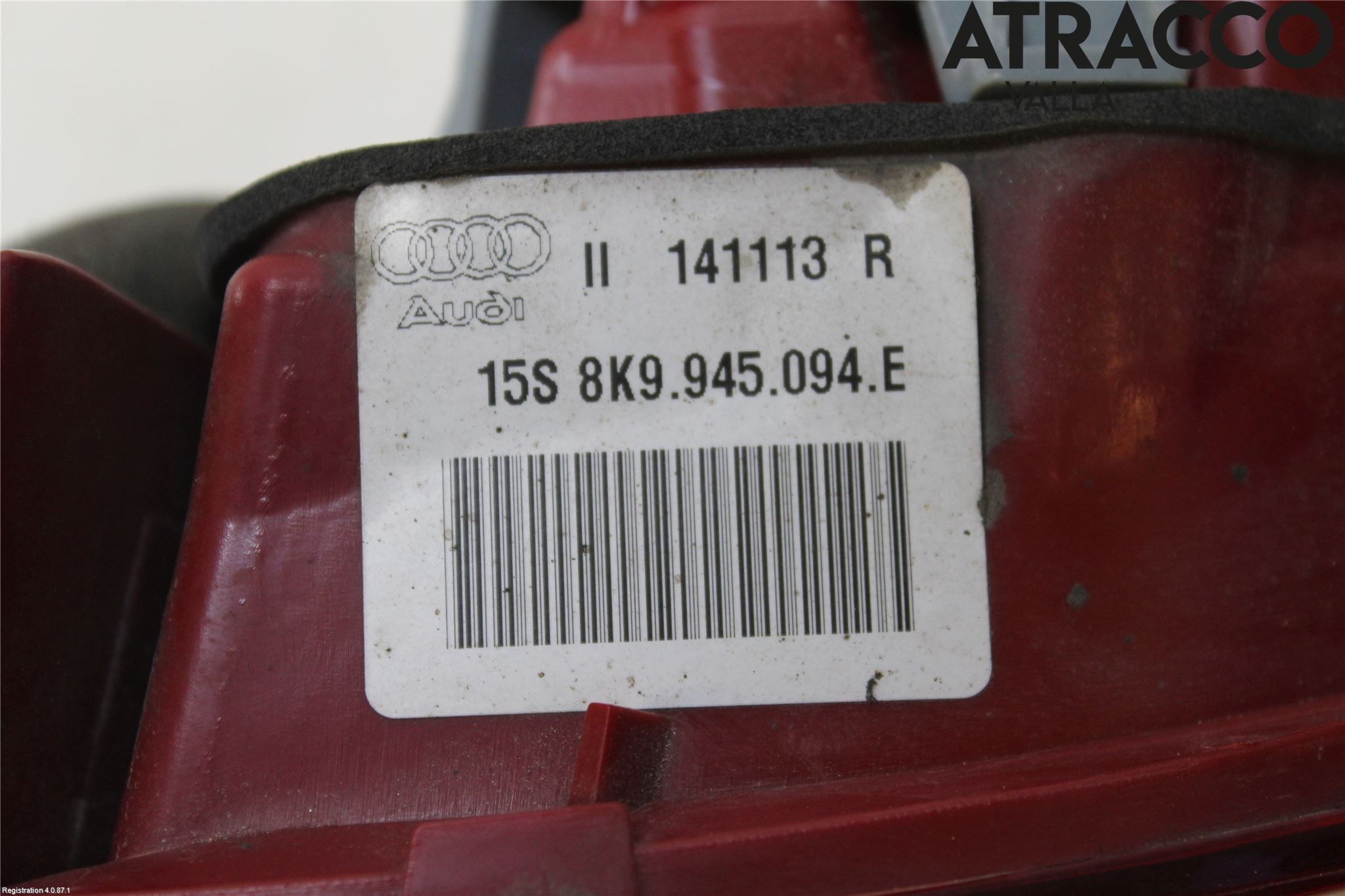 Audi A4 12-15 Baklykt Høyre  På Luke(Indre)