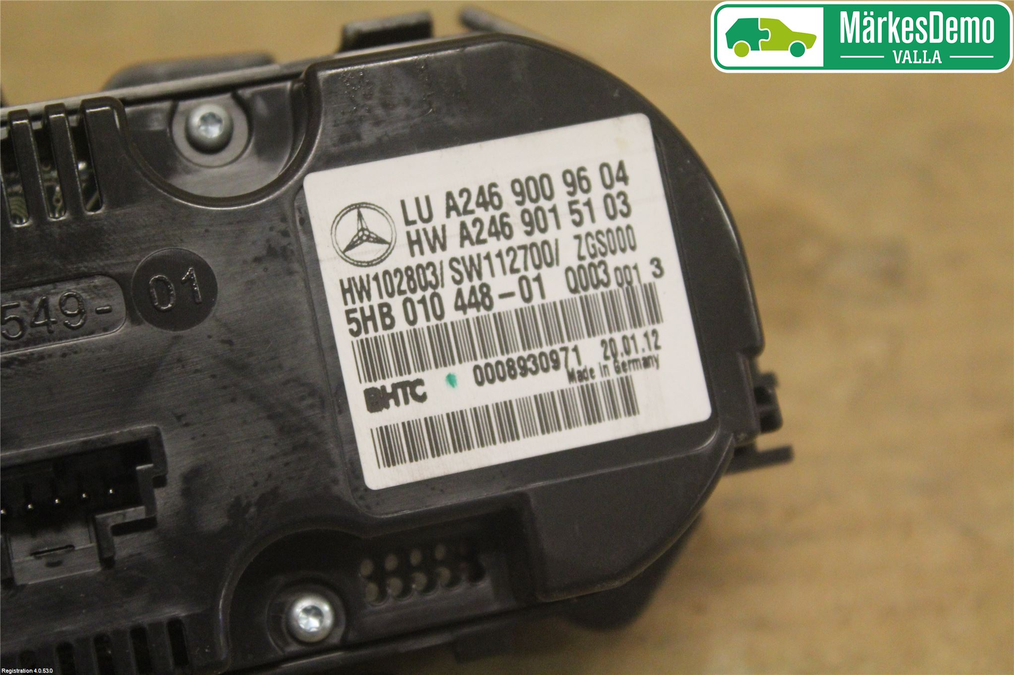 Mercedes-Benz MB B-KLASS (W246/W242) 12-19 Varmeapparat Panel(Regulering)