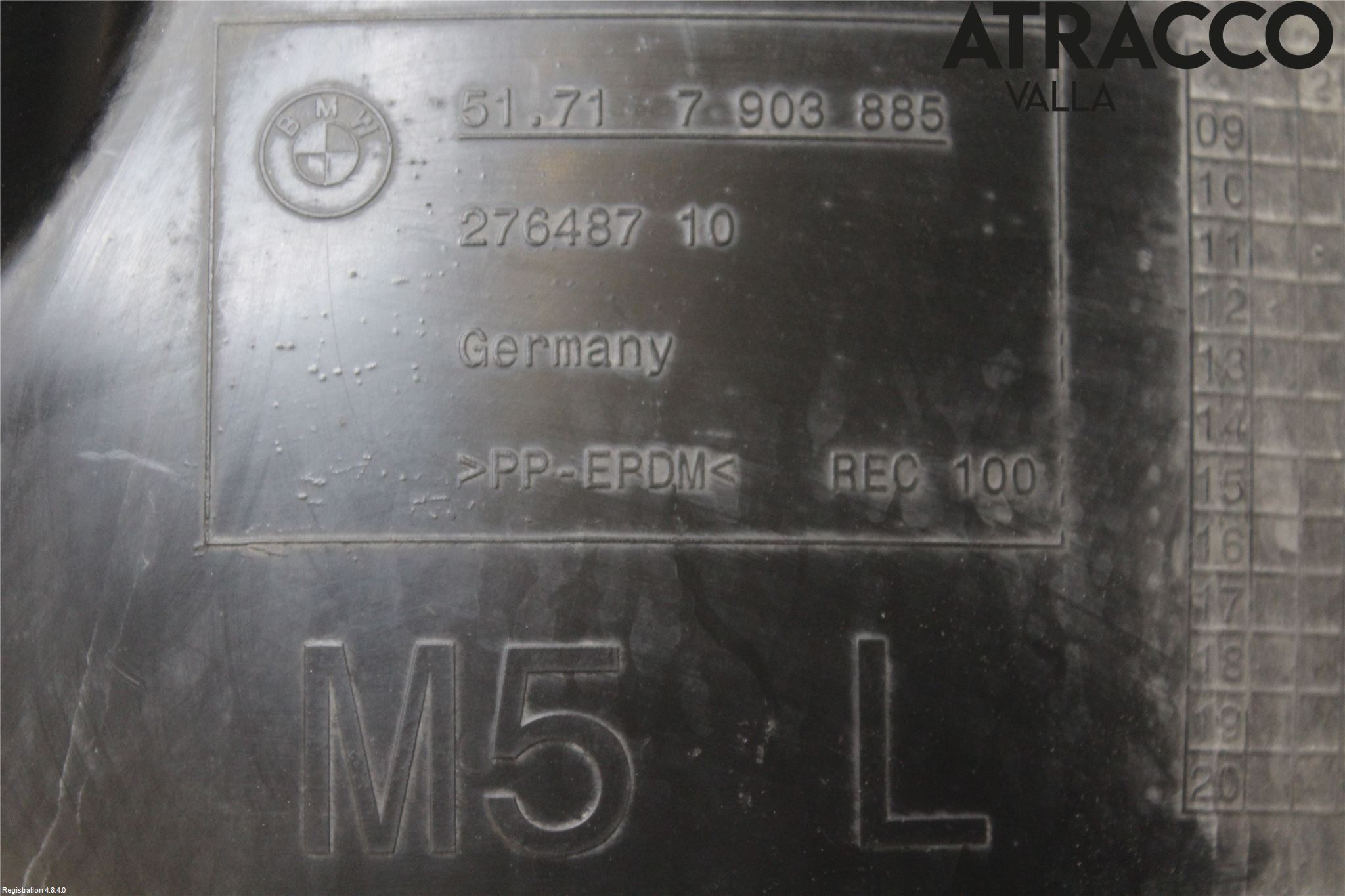 BMW 5 F10/F11/F18 09-17 Skjerm Indre