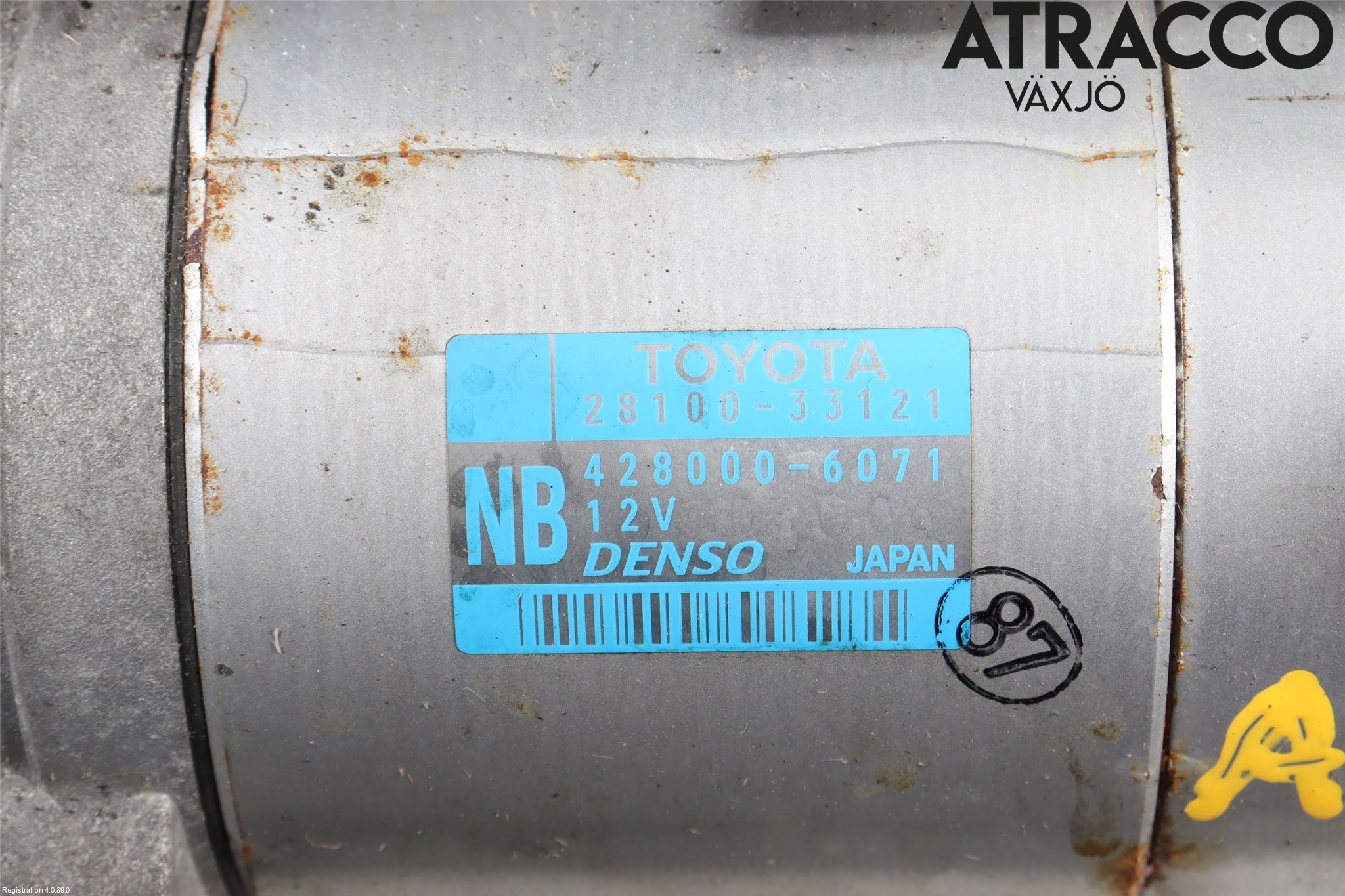 Toyota AURIS 10-12 Startmotor Diesel