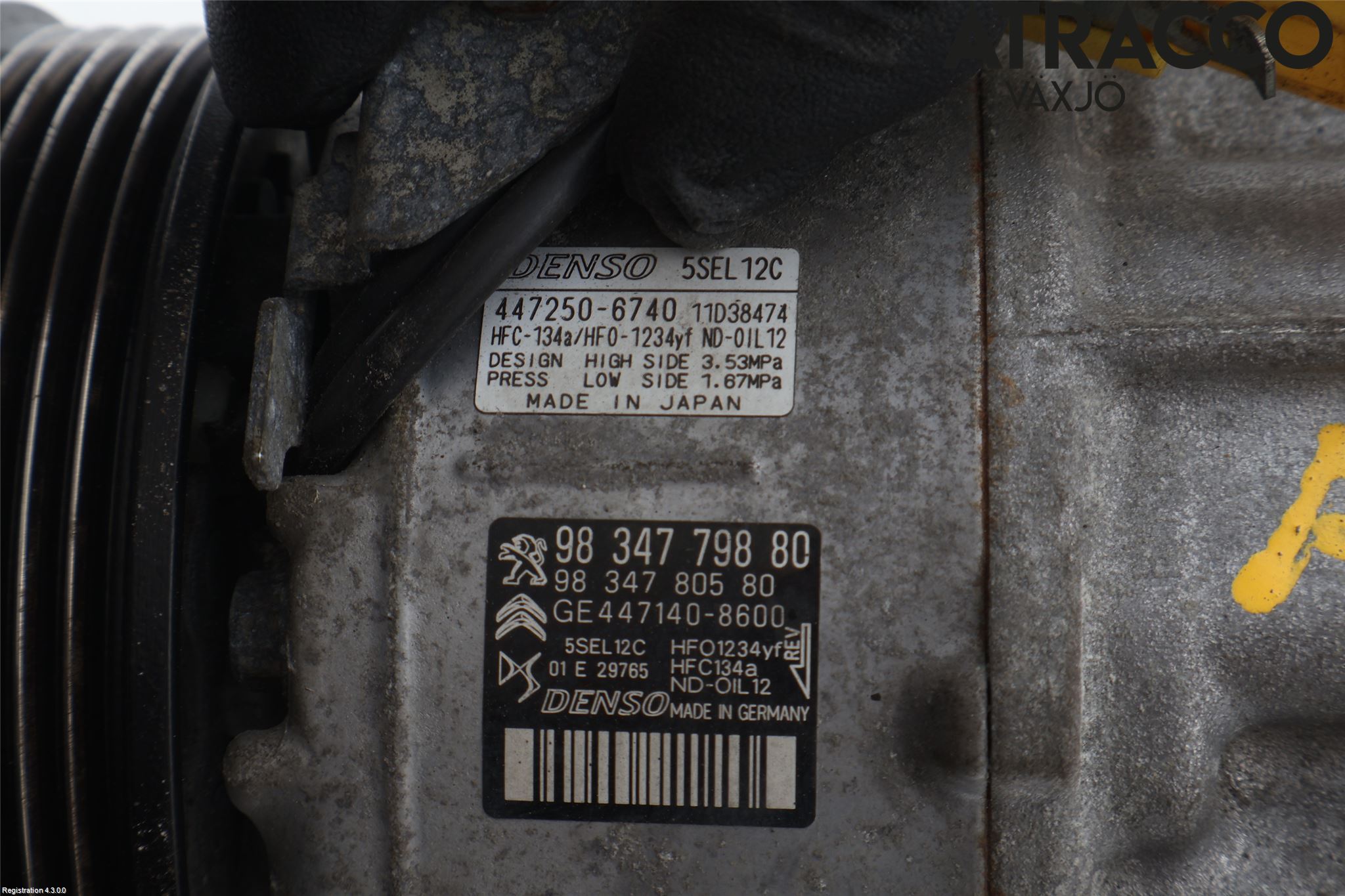 Peugeot 2008/E-2008 20- Varme Ac Kompressor