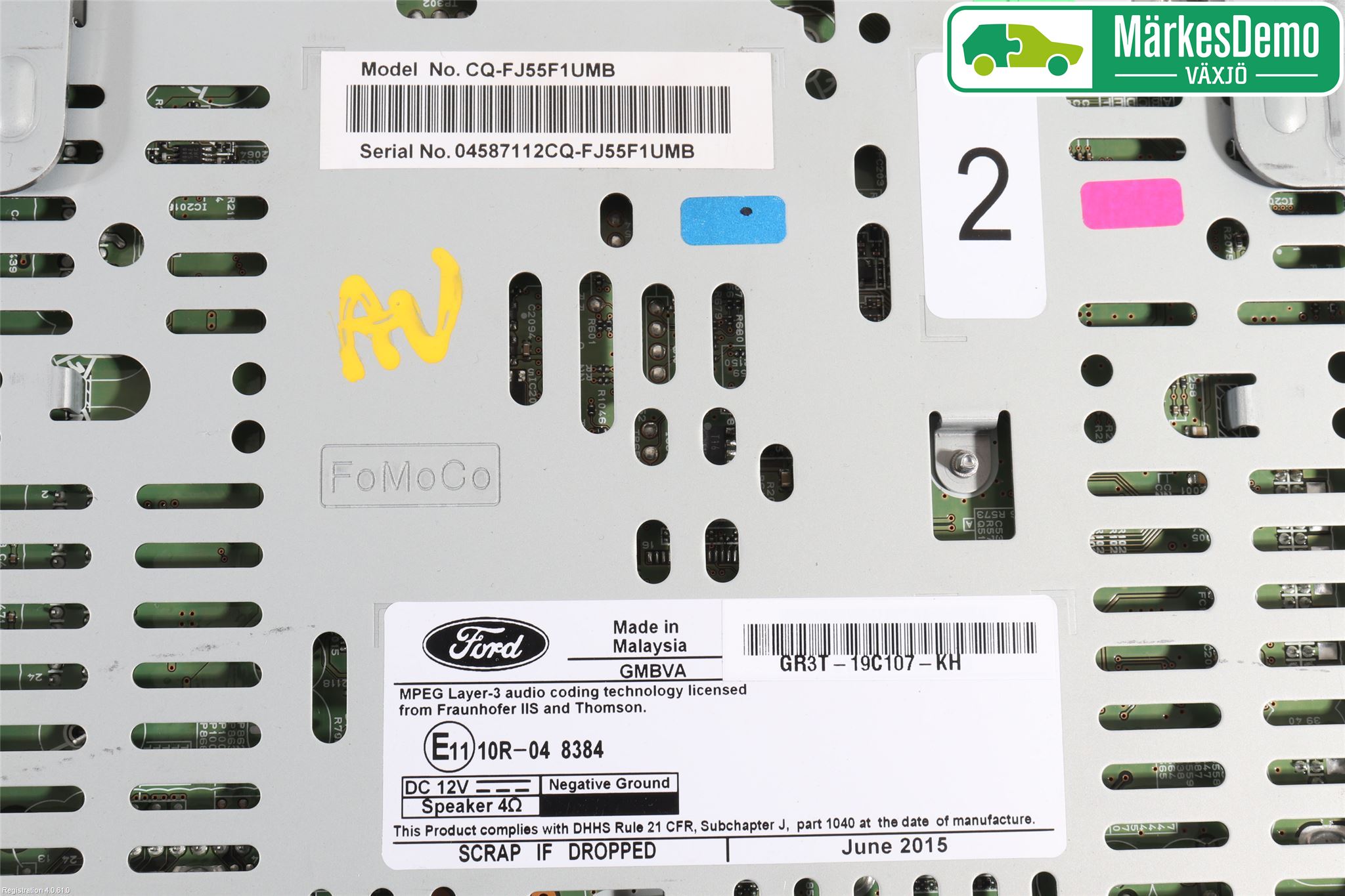 Ford MUSTANG VI 15-22 Stereo Radio Med Cd
