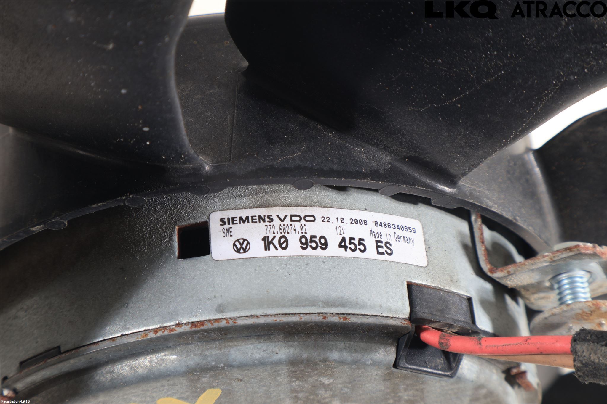 Volkswagen VW SCIROCCO 09-17 Kjølevifte Elektrisk