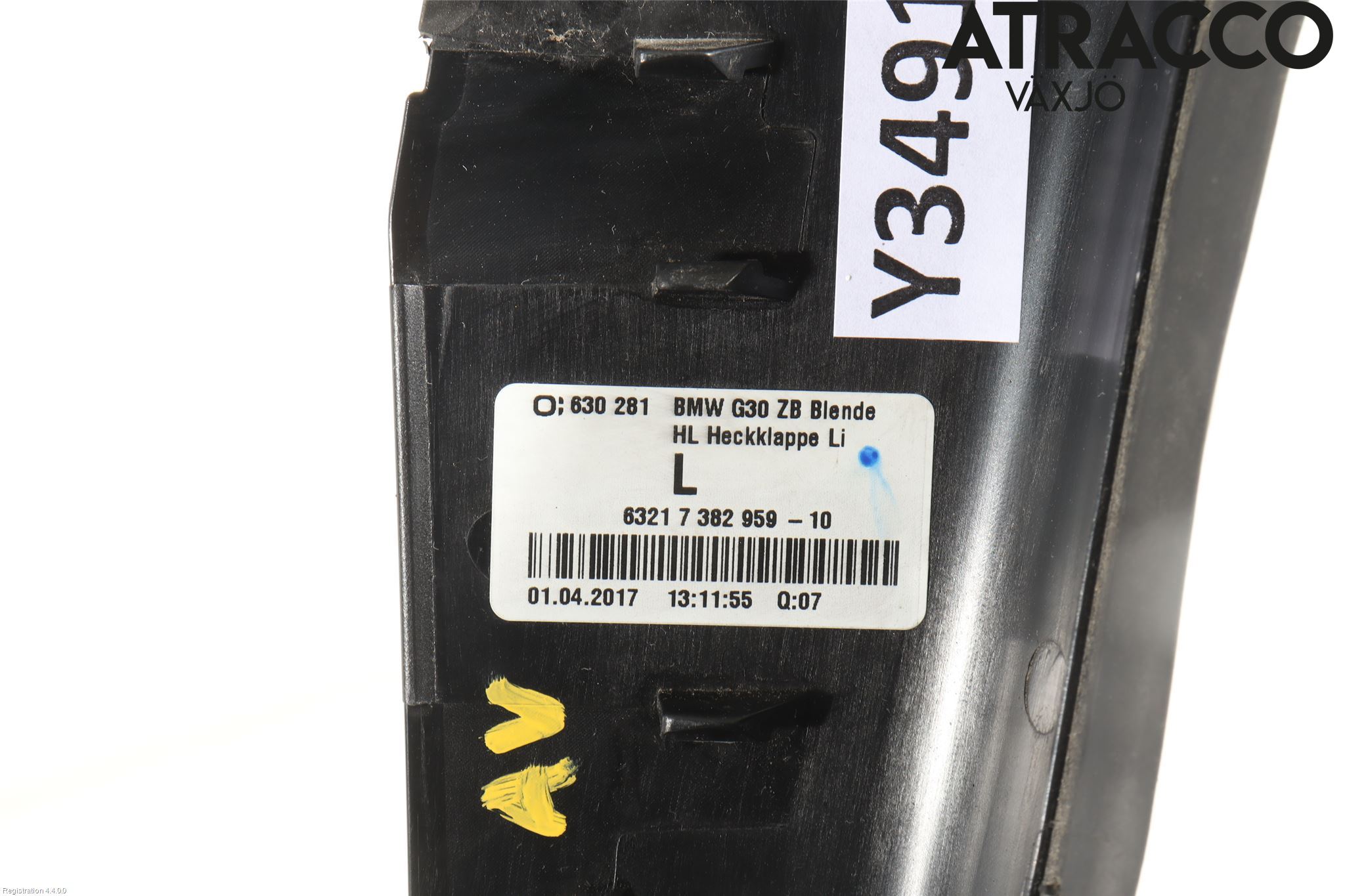 BMW 5 G30/G31/F90 17-23 Baklykt Omramming