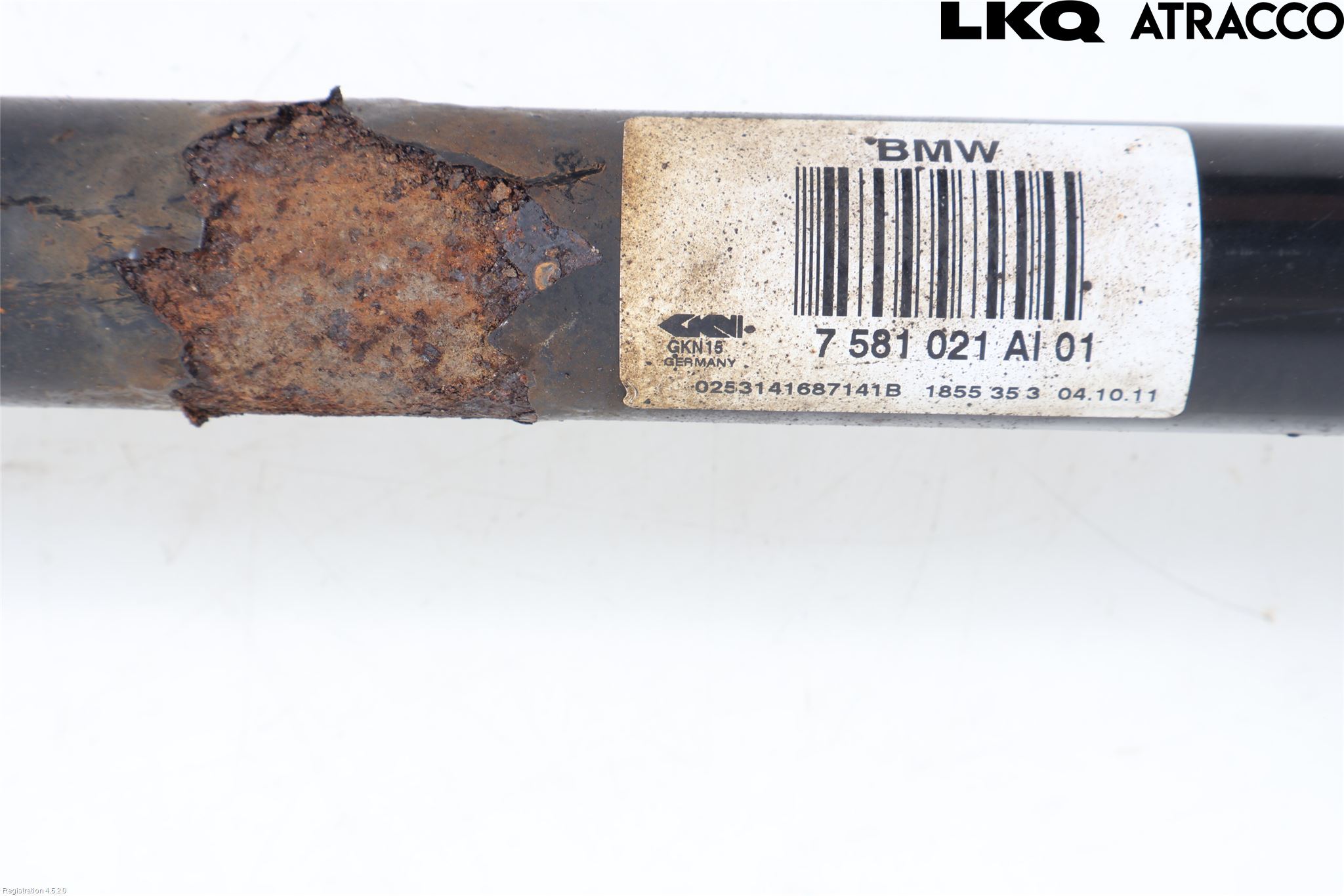 BMW 5 F10/F11/F18 09-17 Drivaksel Bak Kompl Venstre