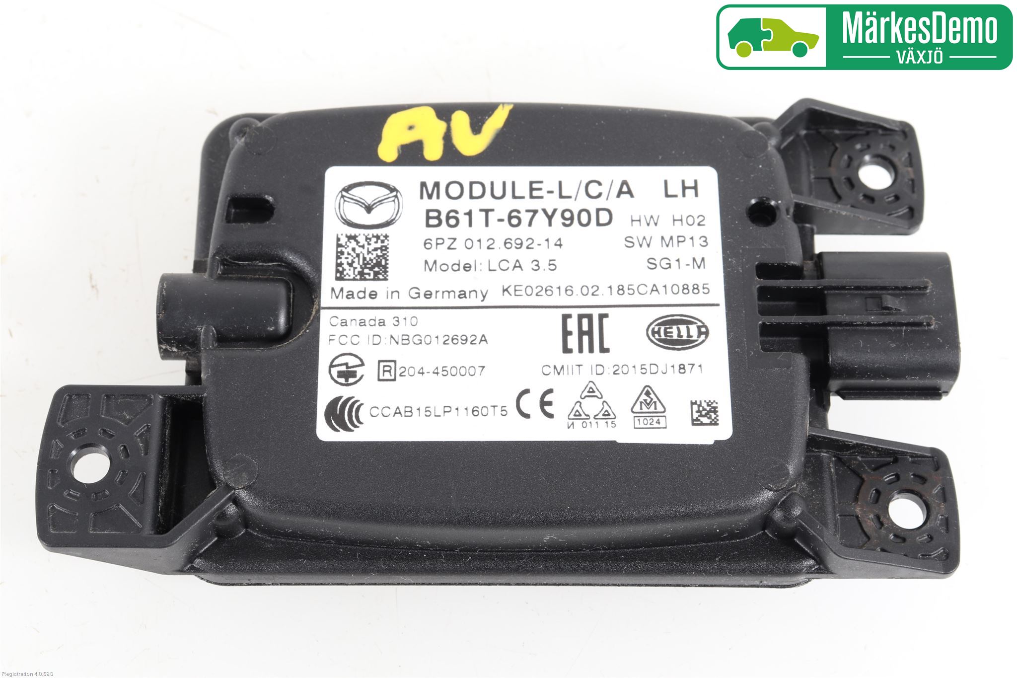 Mazda 3 III 14-19 Sensor Kollisjonsbeskyttelse