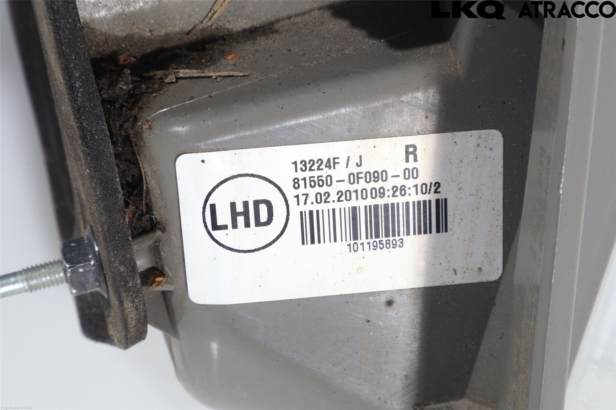 Toyota VERSO 09-18 Baklykt Høyre