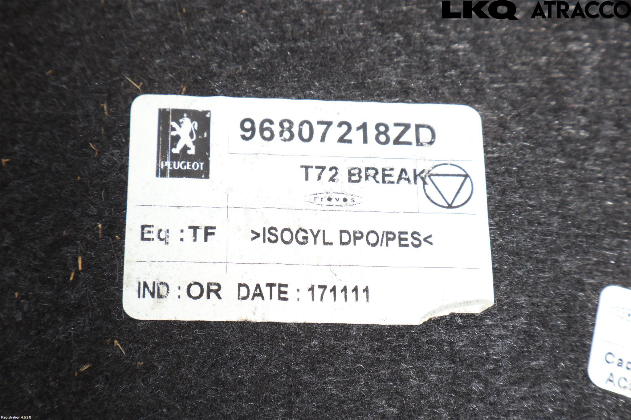 Peugeot 107 Bakluke Bun (Utgår 5023)