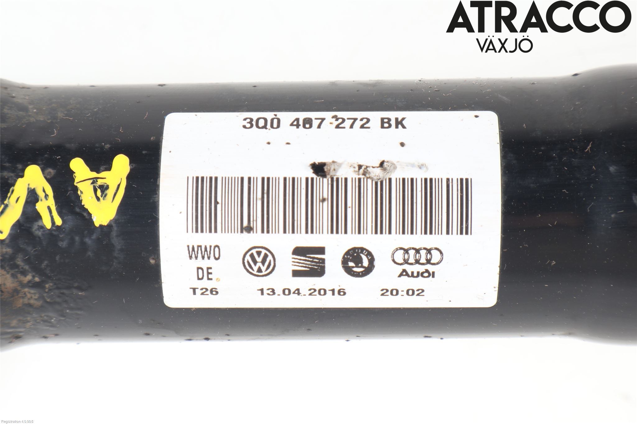 Volkswagen VW PASSAT 15-19 Drivaksel Foran Kompl Høyre