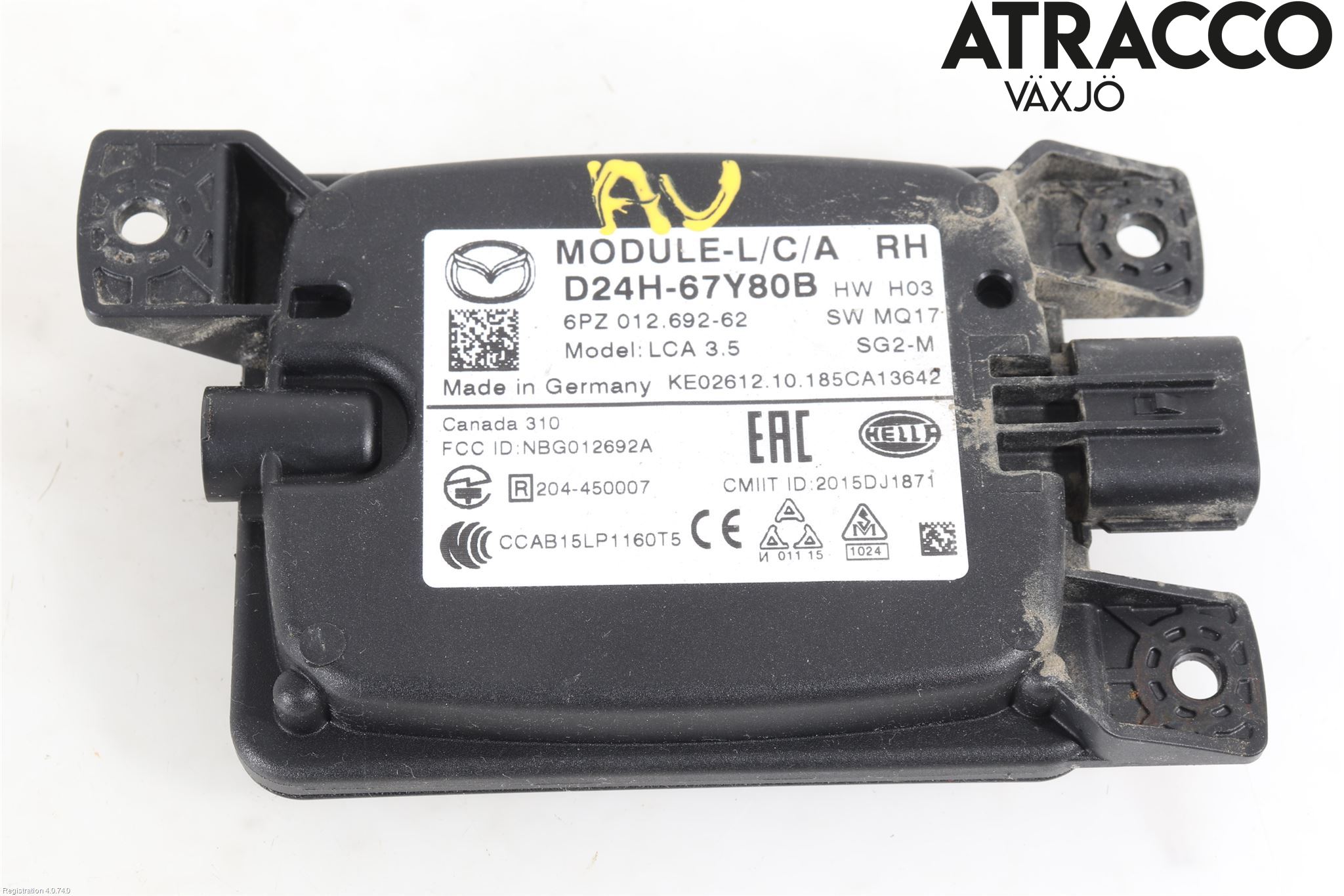 Mazda CX-3 Sensor Kollisjonsbeskyttelse