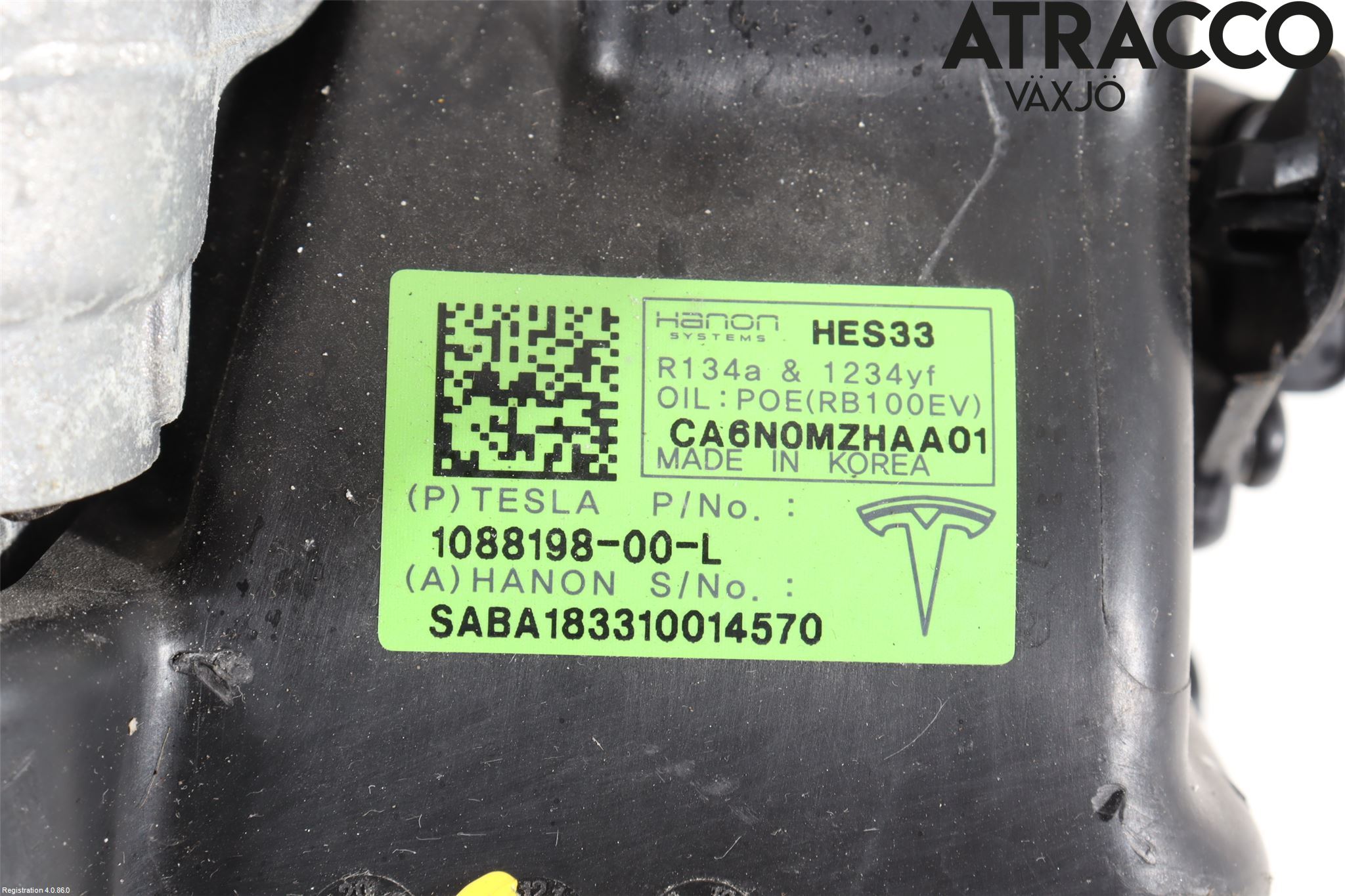Tesla MODEL 3 17- Varme Ac Kompressor