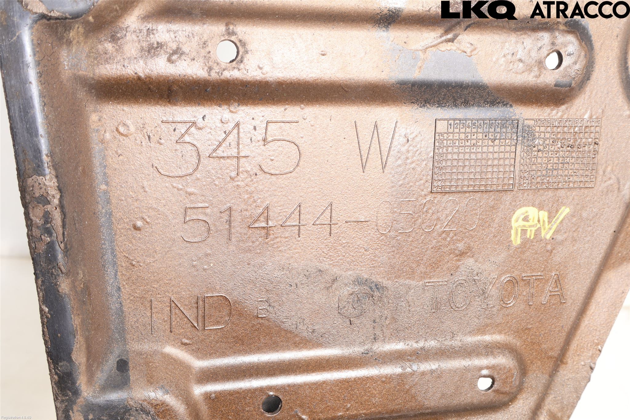 Toyota AURIS 13-19 Bunnplate U Motor-Gear-Dørk