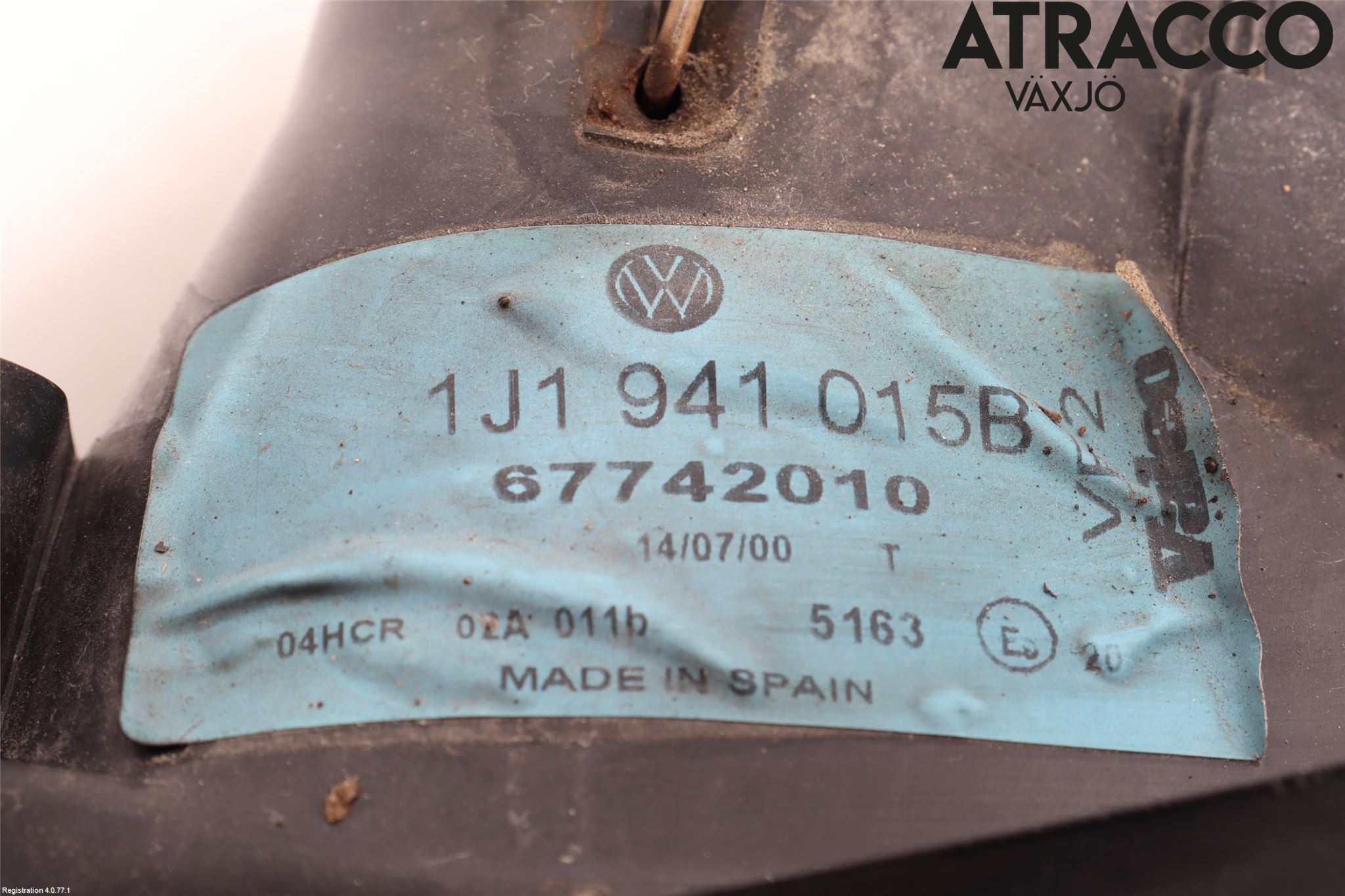 Volkswagen VW GOLF IV 98-06 Frontlykt Venstre