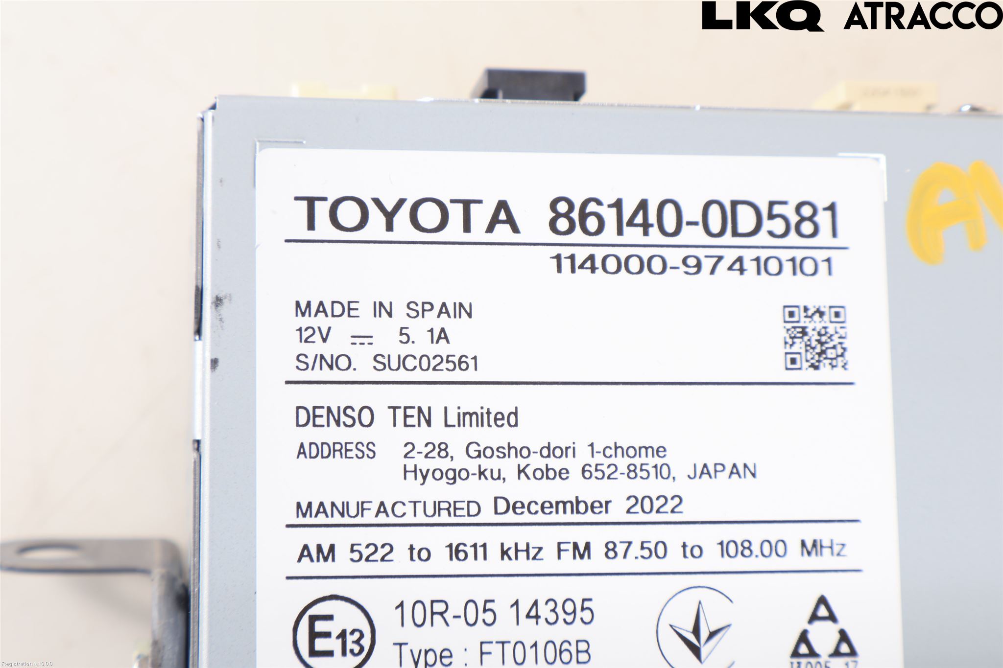 Toyota YARIS XP21 20- Stereo Radio Med Cd