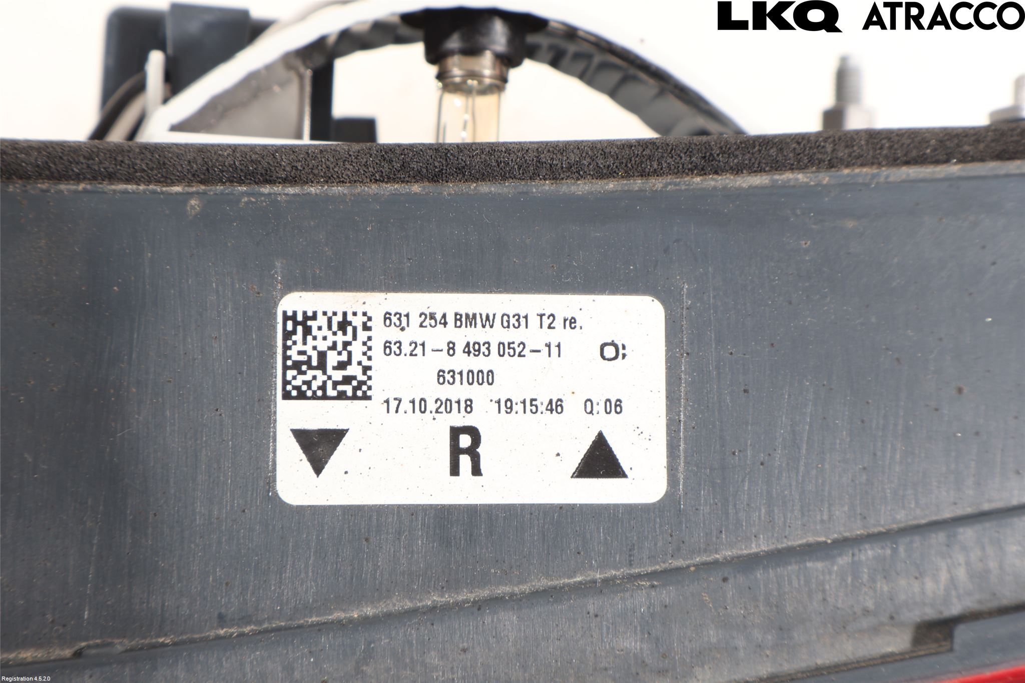 BMW 5 G30/G31/F90 17-23 Baklykt Høyre  På Luke(Indre)