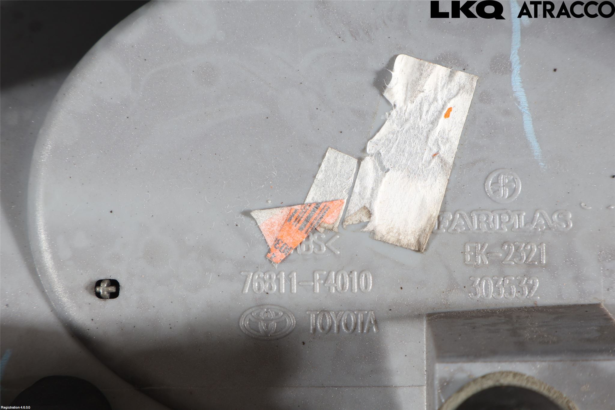 Toyota C-HR 16-23 Refleksplate - Skiltplate