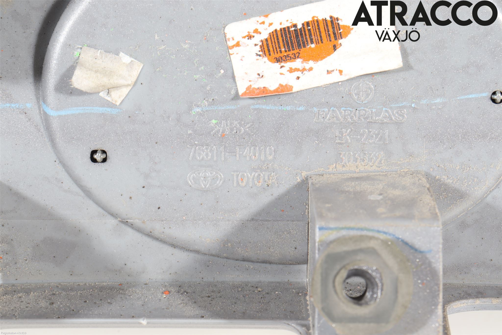 Toyota C-HR 16-23 Refleksplate - Skiltplate