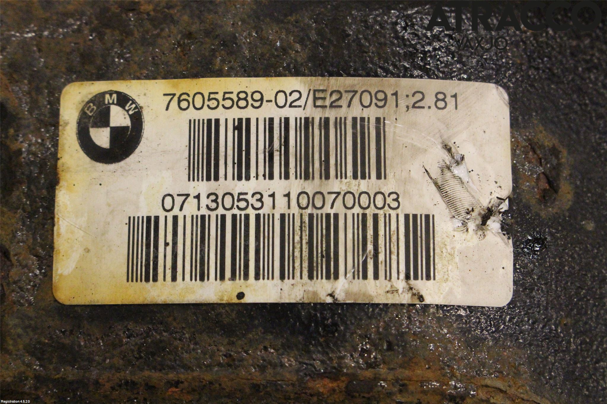 BMW 3 F30/F31/F80 12-19 Bakaksel Kardang Bak -Diff