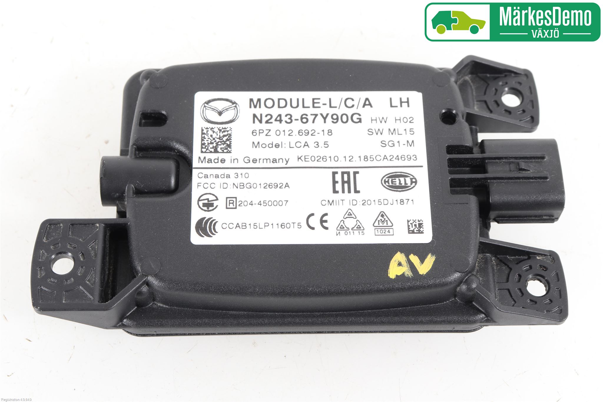 Mazda MX-5 IV (ND/ND2/ND3) MIATA 15- Sensor Kollisjonsbeskyttelse