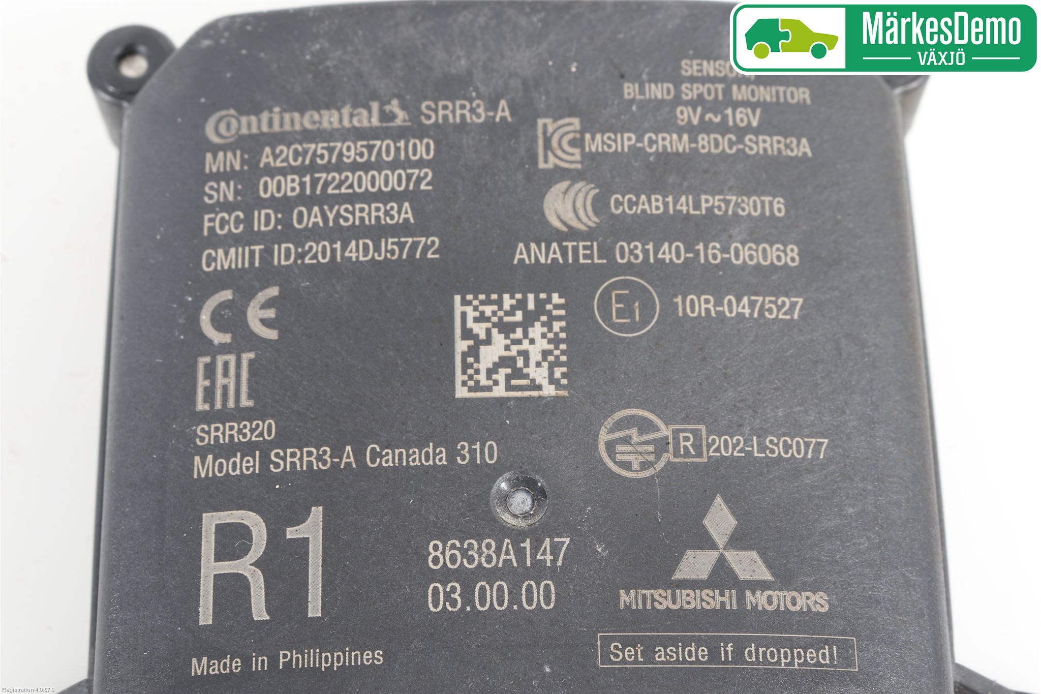 Mitsubishi OUTLANDER 13-21 Sensor Kollisjonsbeskyttelse