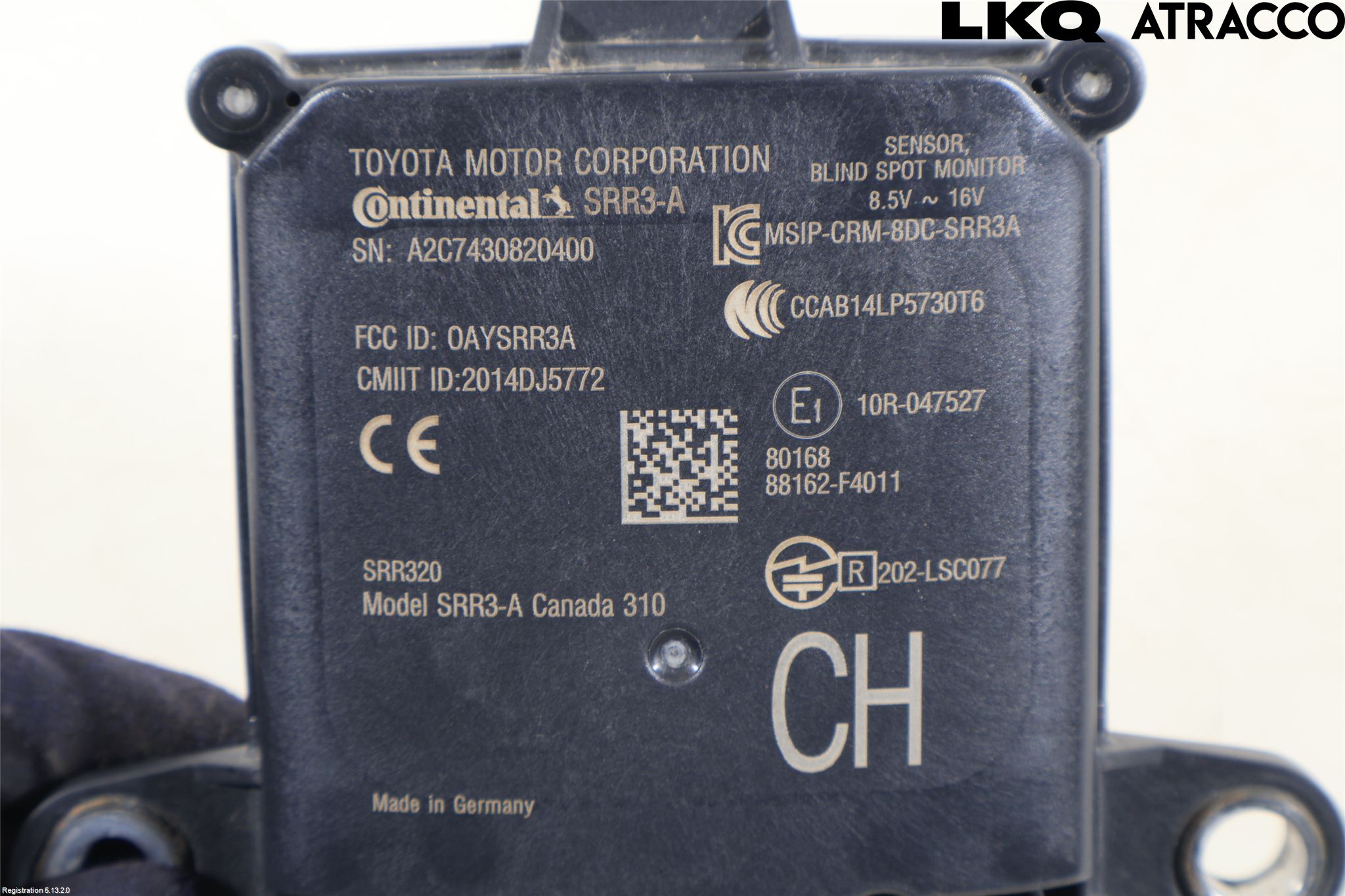 Toyota C-HR 16-23 Sensor Kollisjonsbeskyttelse