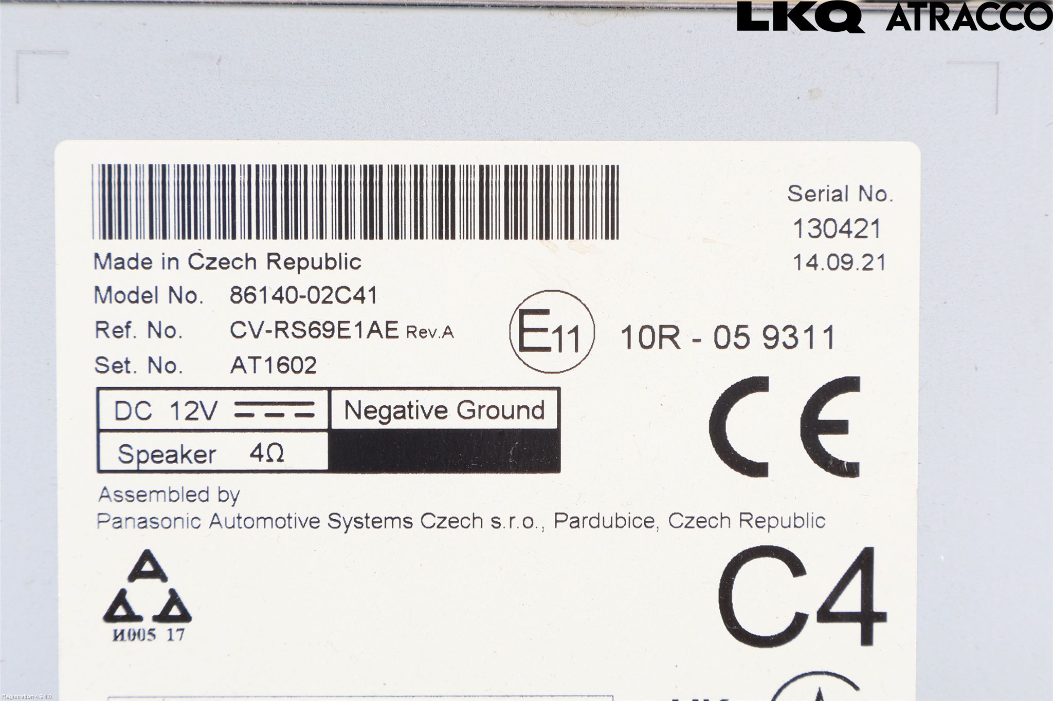 Toyota COROLLA 19- Stereo Radio Med Cd