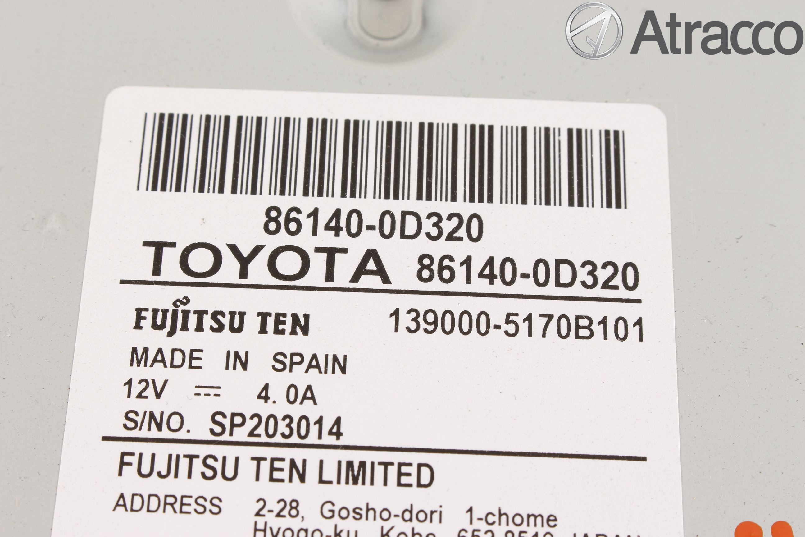 Toyota YARIS XP130 15-20 Stereo Radio Med Cd