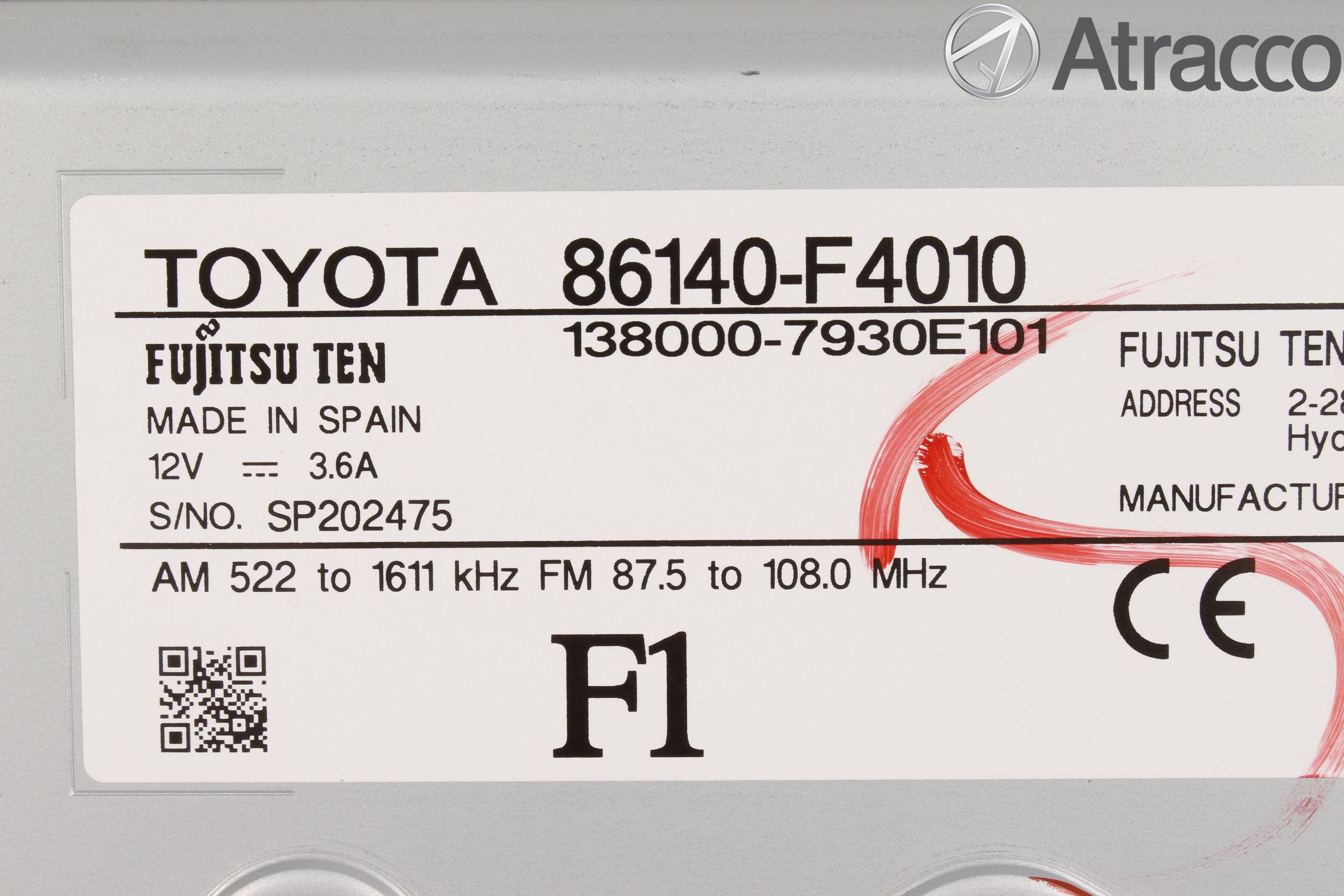 Toyota C-HR 16-23 Stereo Radio Med Cd