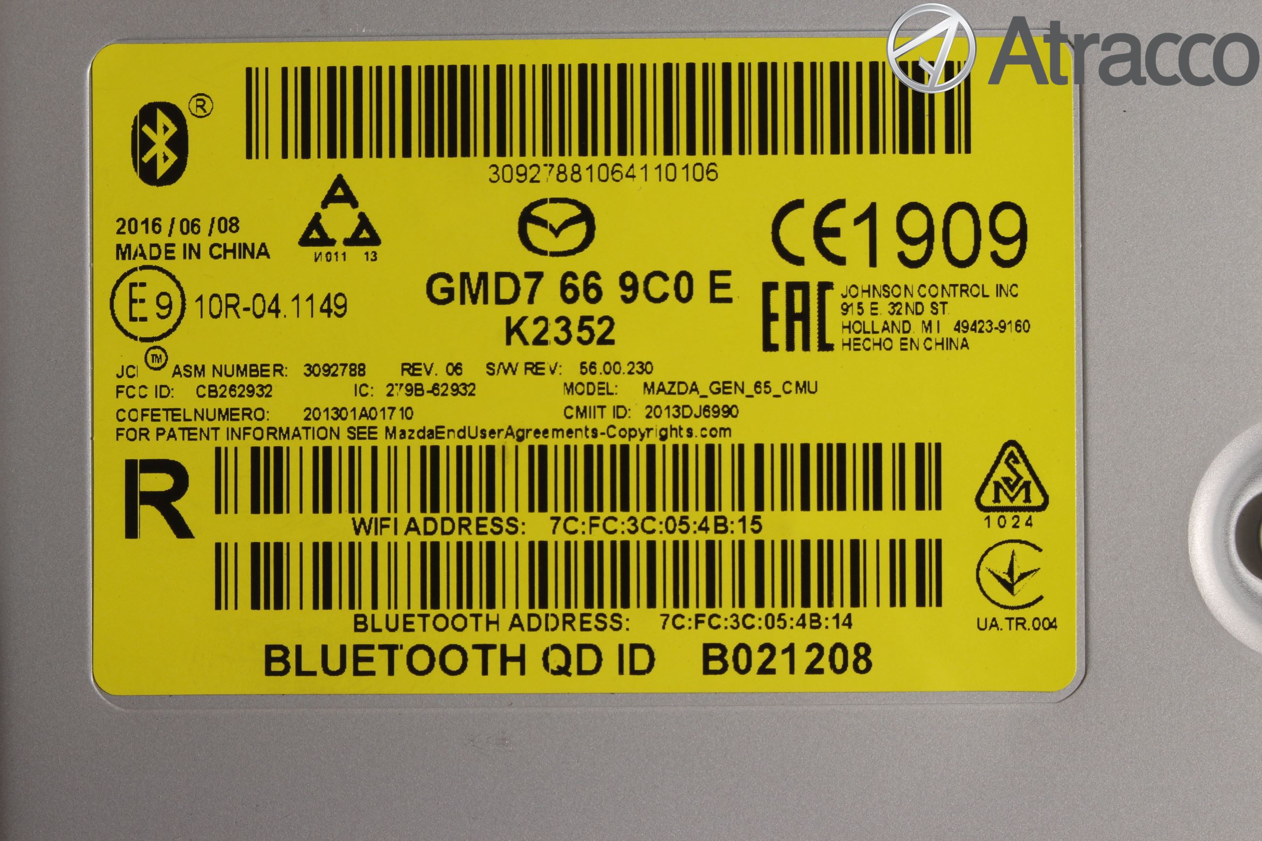 Mazda CX-3 Stereo Radio Med Cd