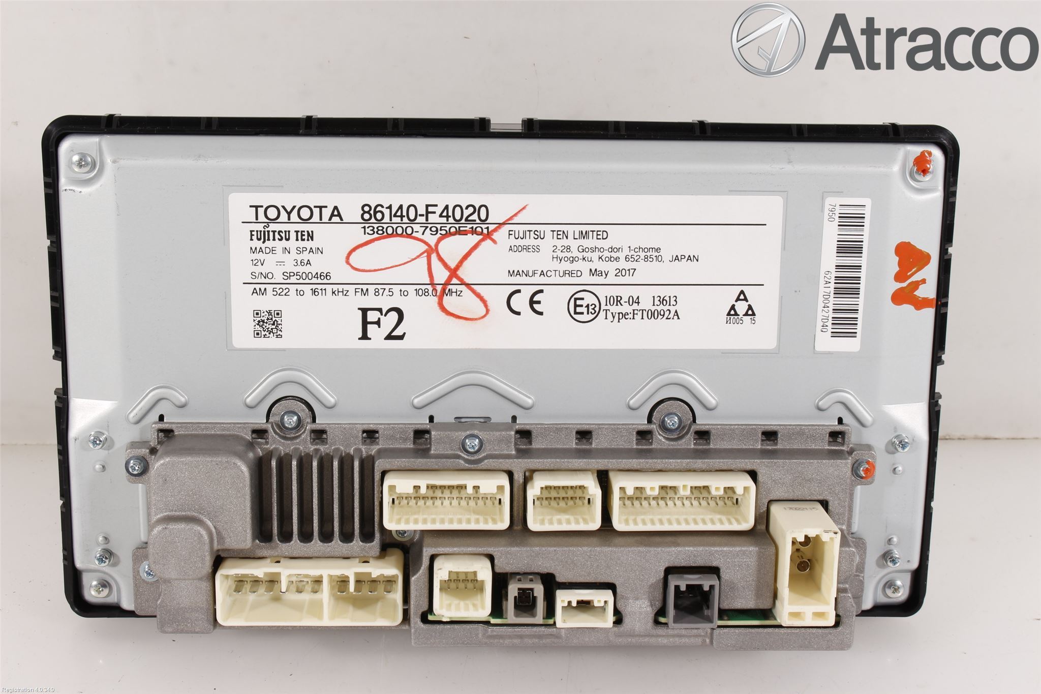Toyota C-HR 16-23 Stereo Radio Med Cd