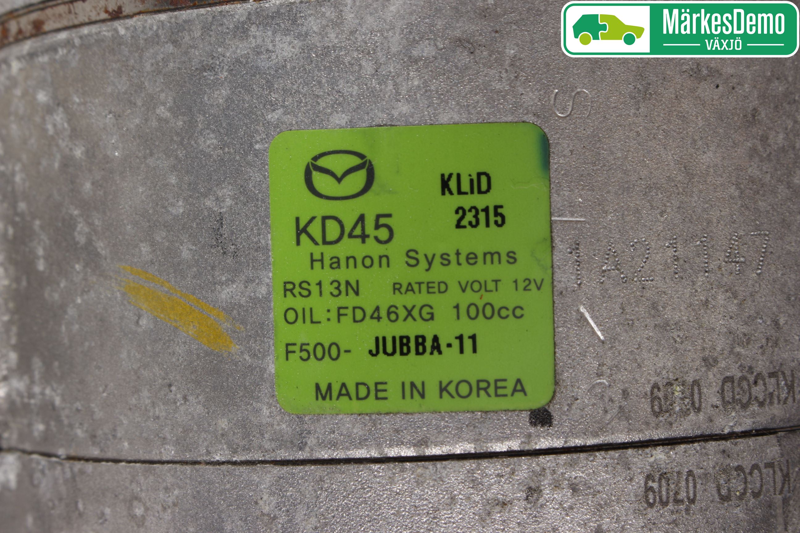 Mazda 3 III 14-19 Varme Ac Kompressor