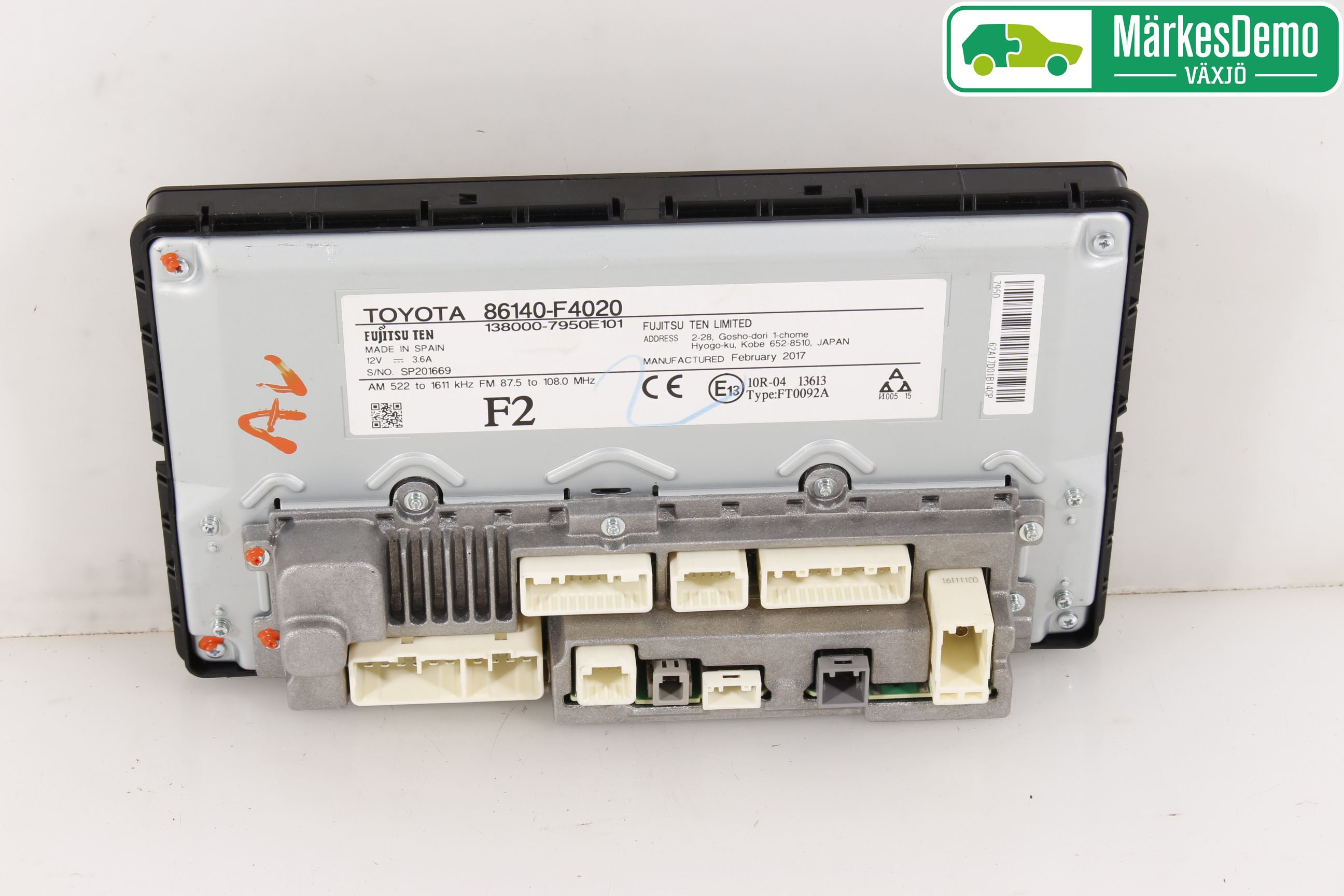 Toyota C-HR 16-23 Stereo Radio Med Cd