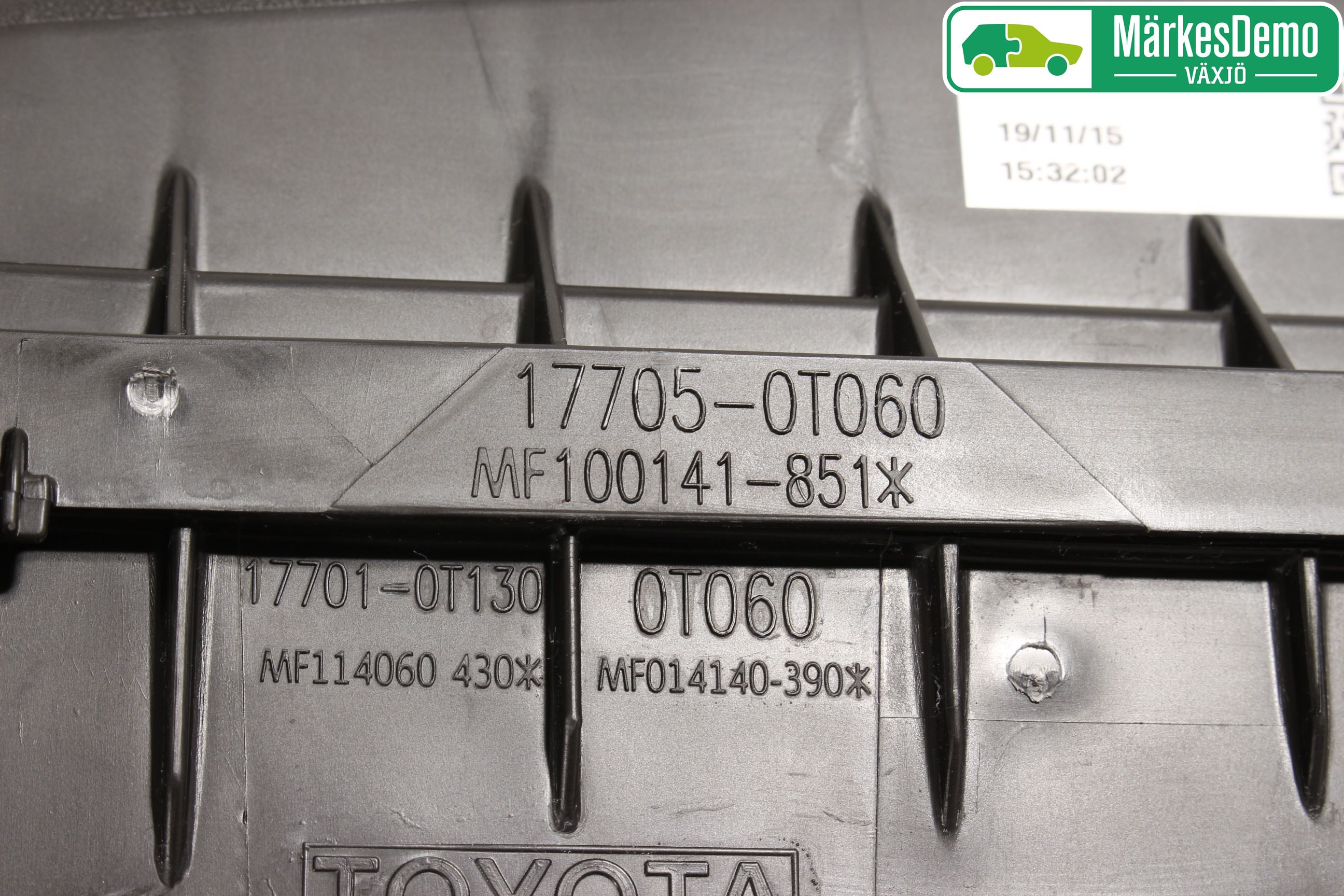 Toyota AURIS 13-19 Luftfilter Boks