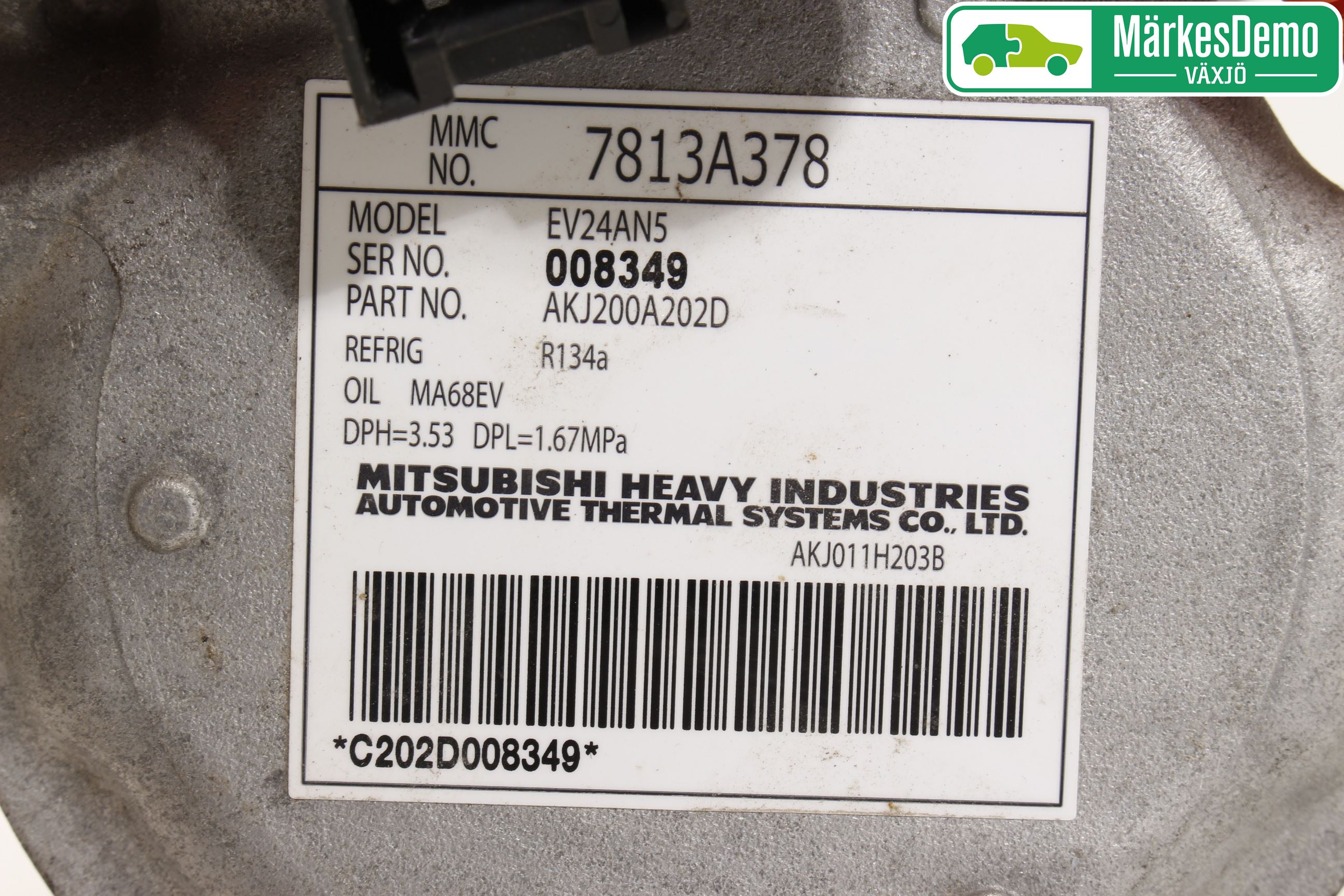 Mitsubishi OUTLANDER 13-21 Varme Ac Kompressor