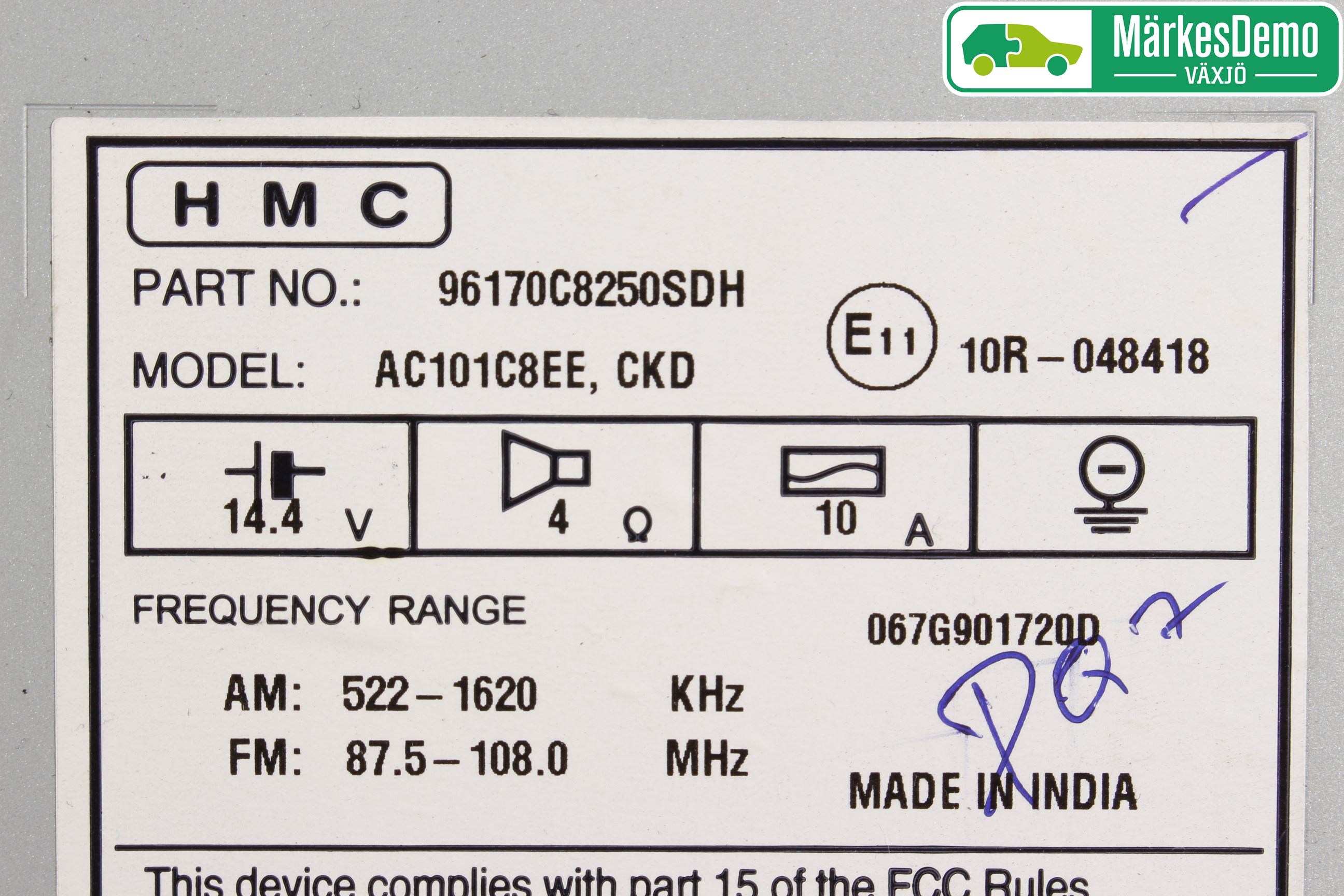 Hyundai i20 GB 15-20 Stereo Radio Med Cd