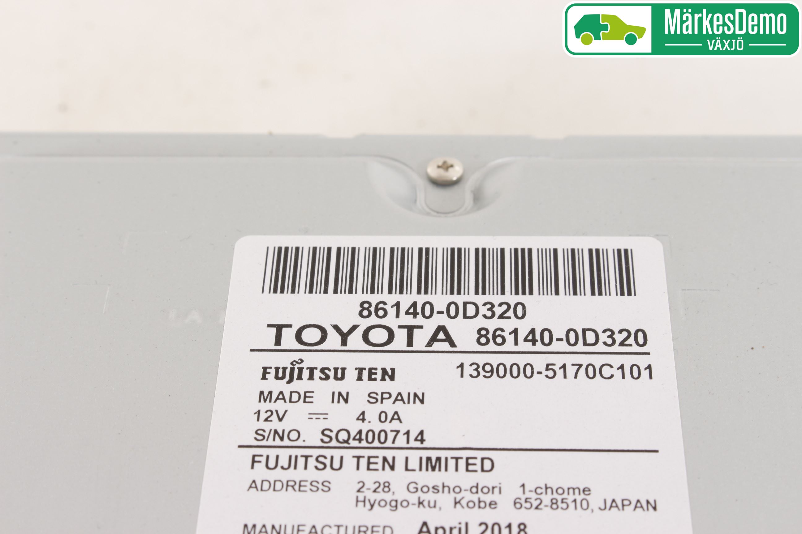 Toyota YARIS XP130 15-20 Stereo Radio Med Cd