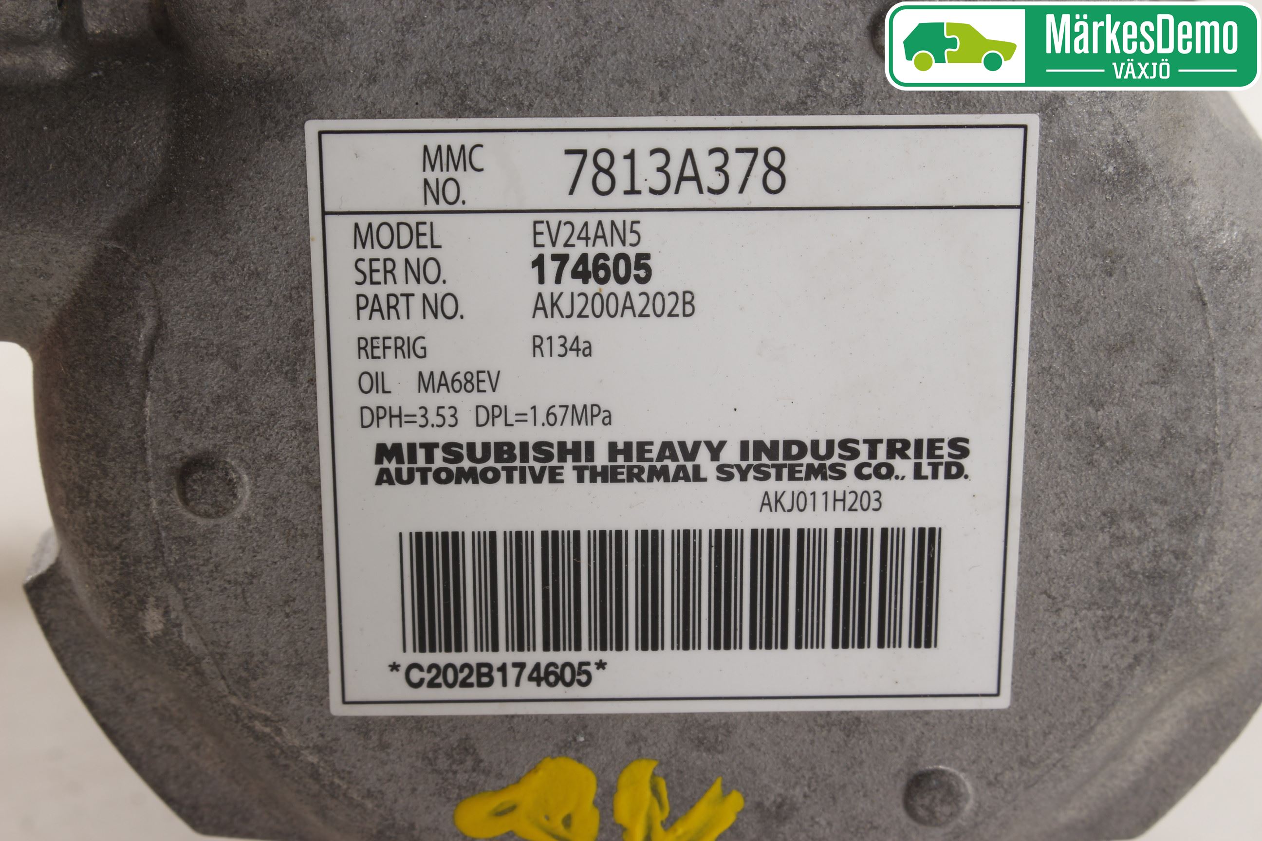 Mitsubishi OUTLANDER 13-21 Varme Ac Kompressor