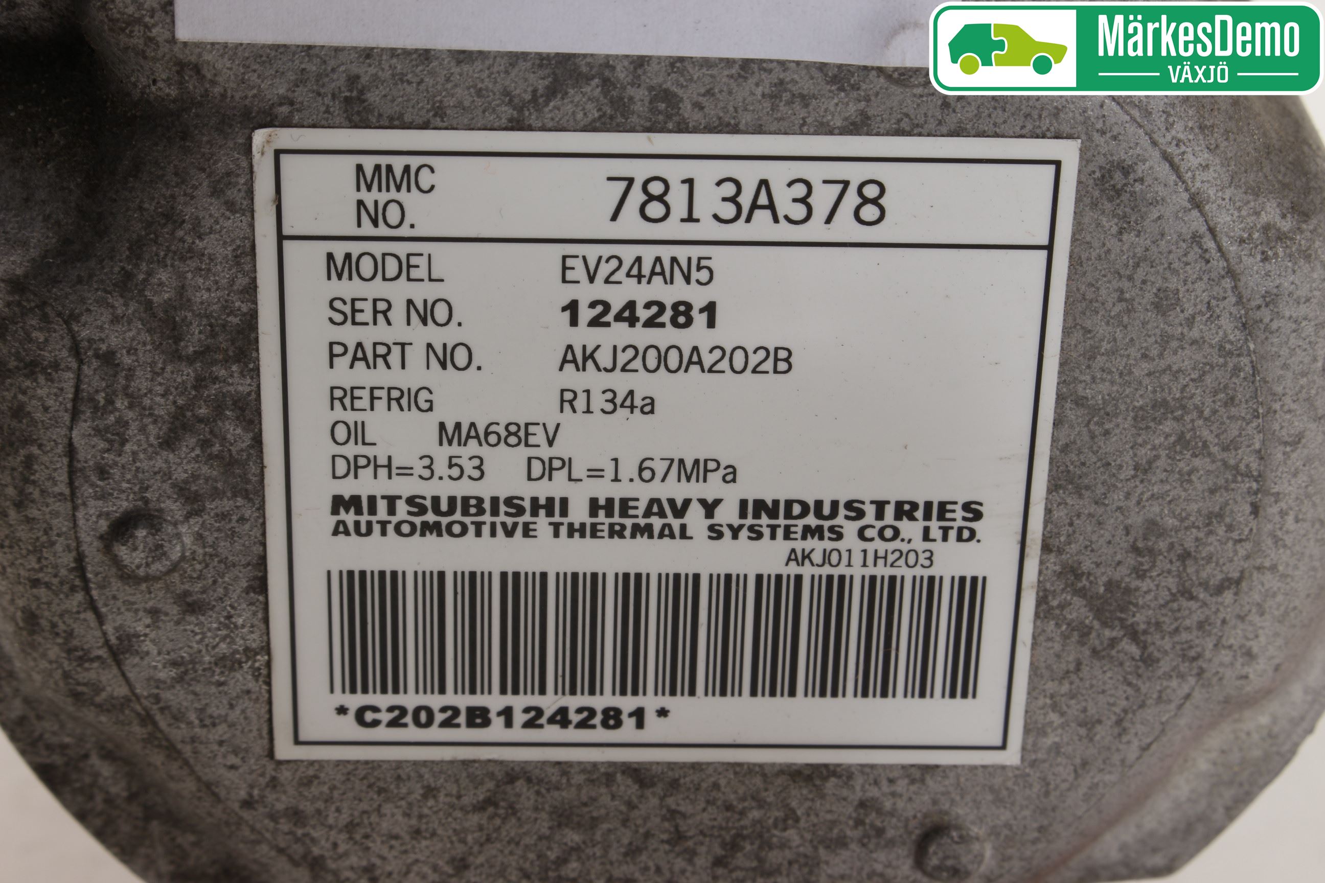 Mitsubishi OUTLANDER 13-21 Varme Ac Kompressor