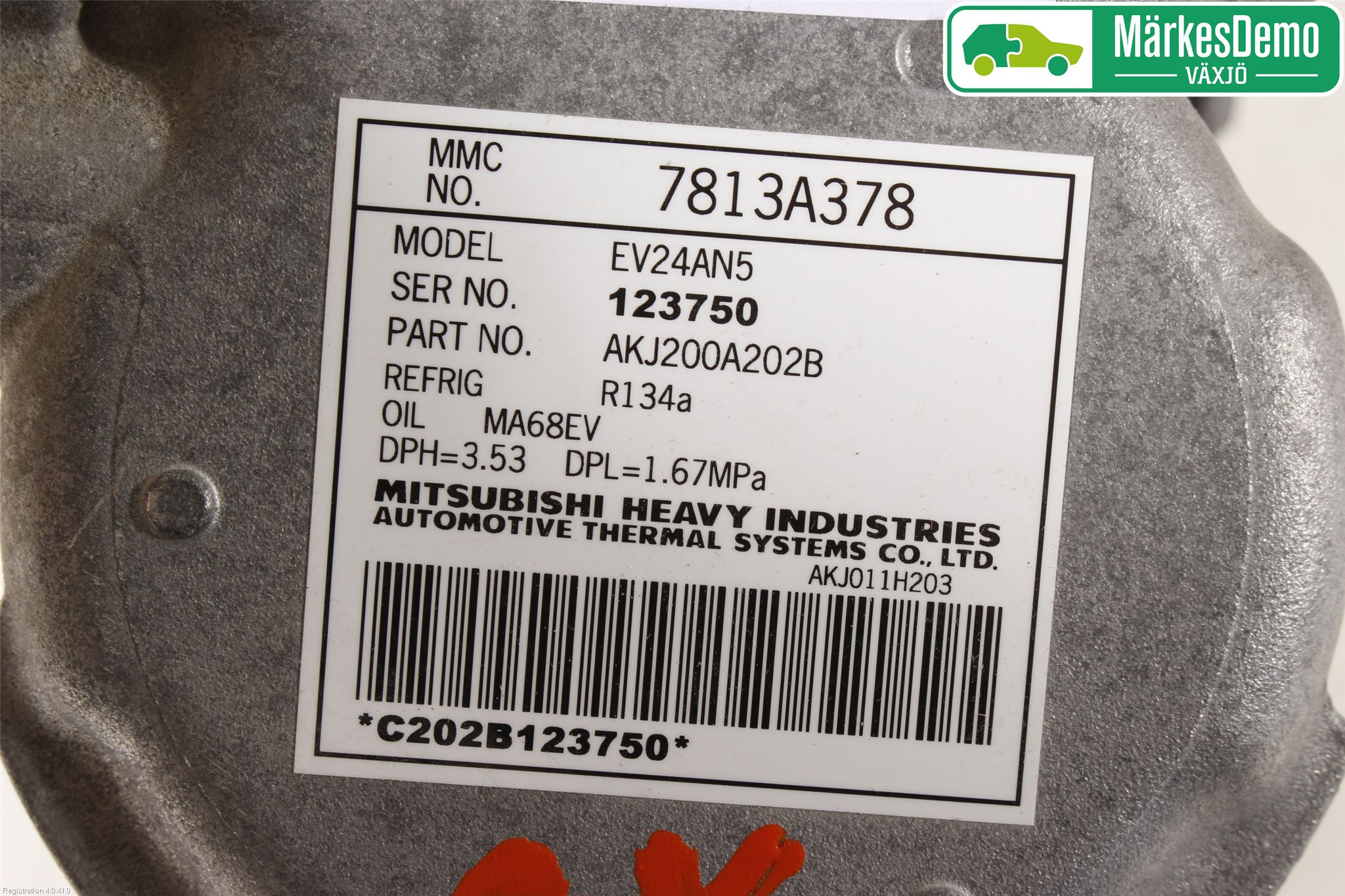 Mitsubishi OUTLANDER 13-21 Varme Ac Kompressor