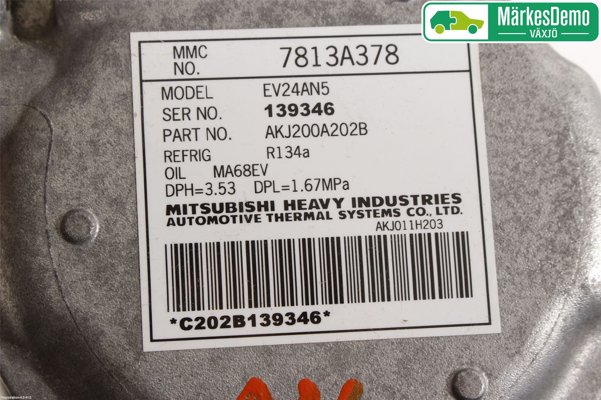 Mitsubishi OUTLANDER 13-21 Varme Ac Kompressor