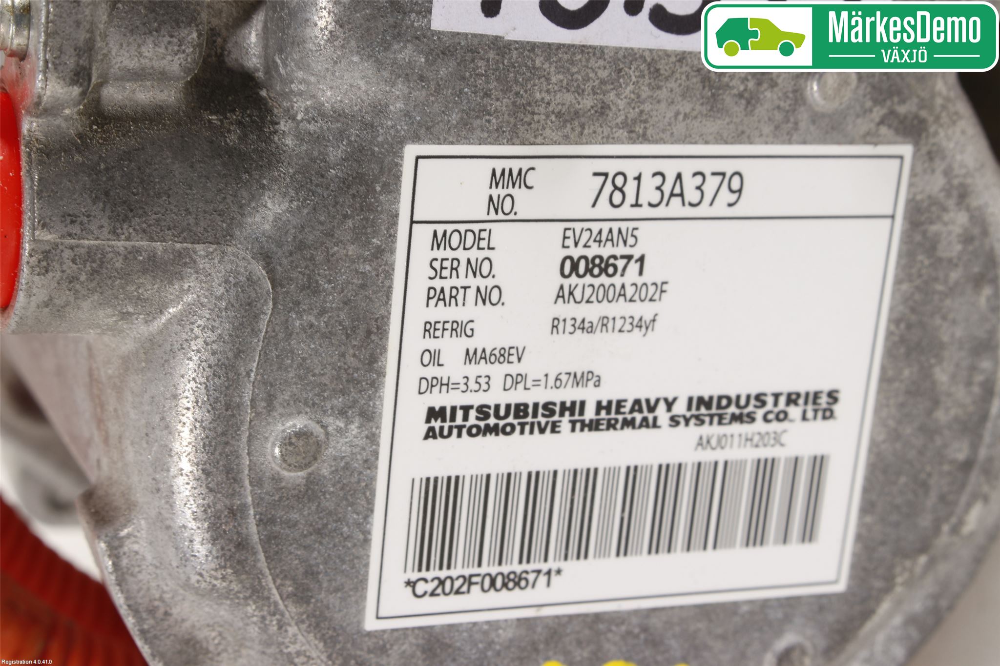 Mitsubishi OUTLANDER 13-21 Varme Ac Kompressor