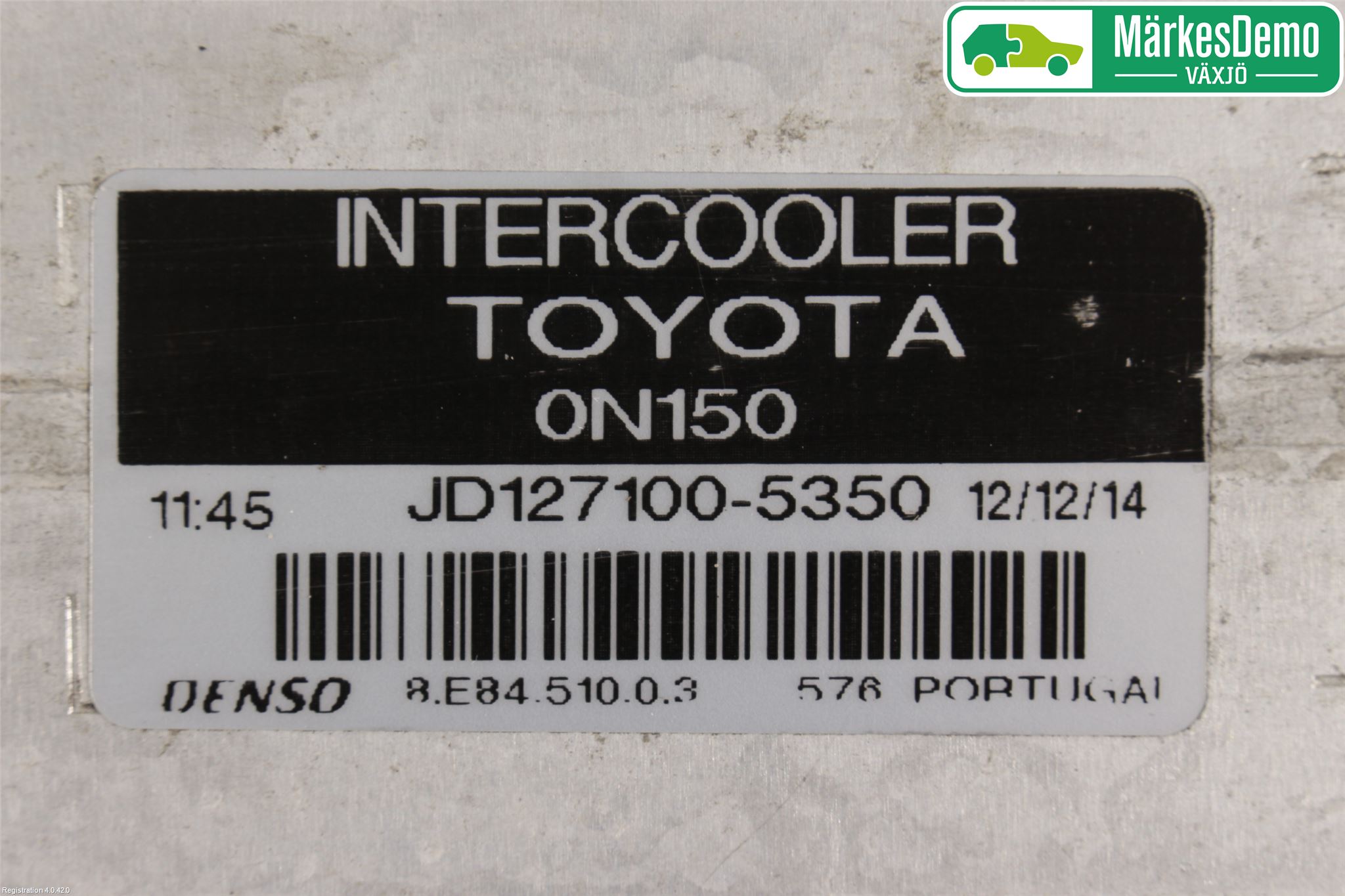 Toyota AURIS 10-12 Intercooler Radiator