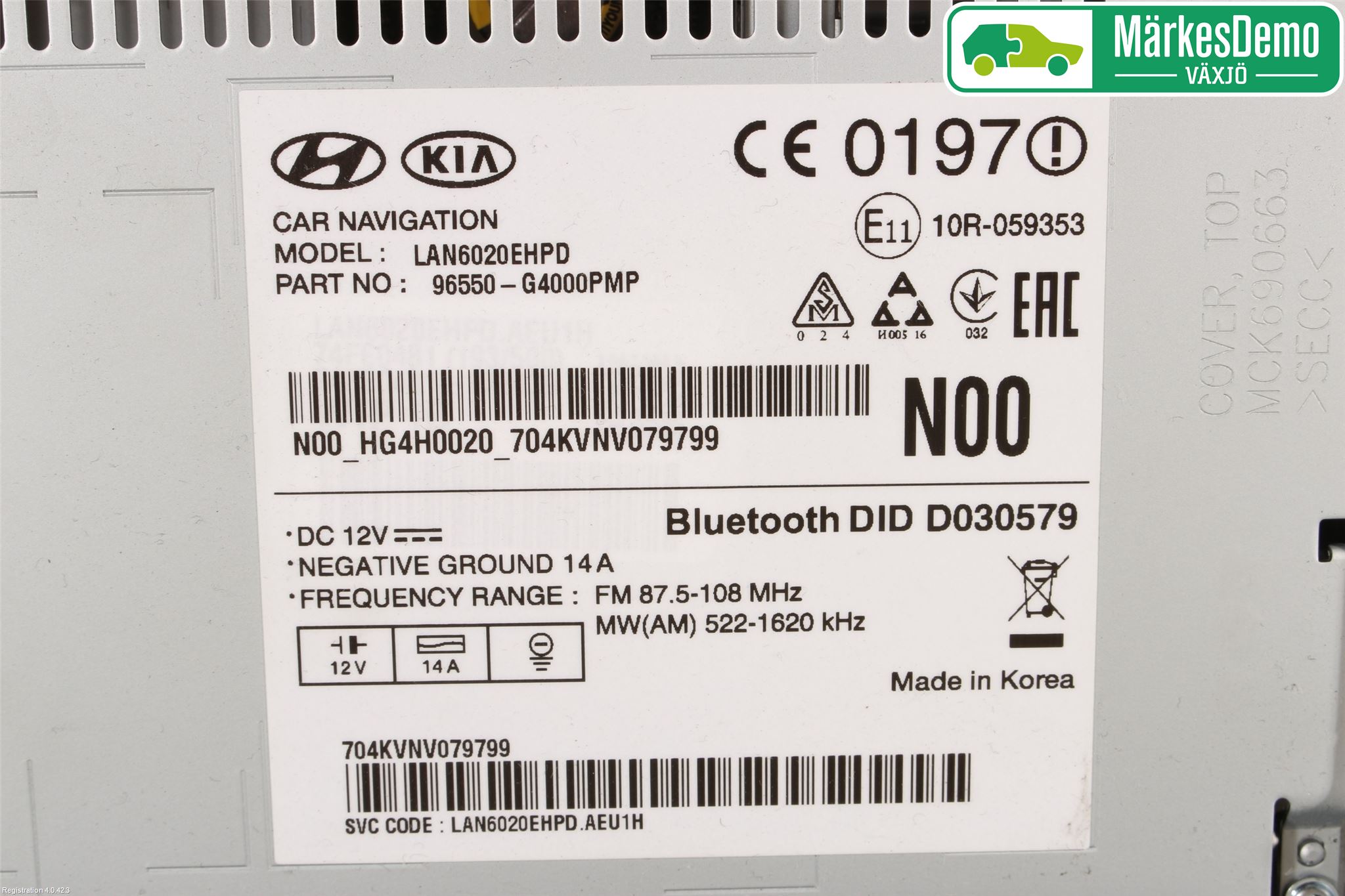 Hyundai i30 PD 17- Stereo Radio Med Cd