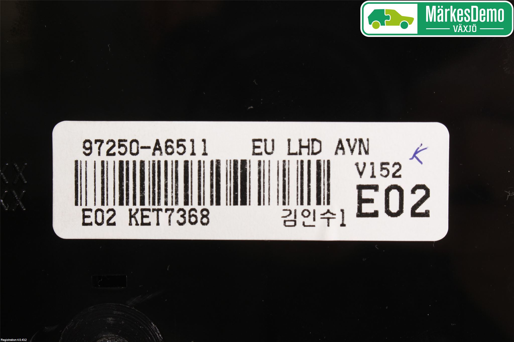 Hyundai i30 GD 13-17 Varme Ac Betjening-Display