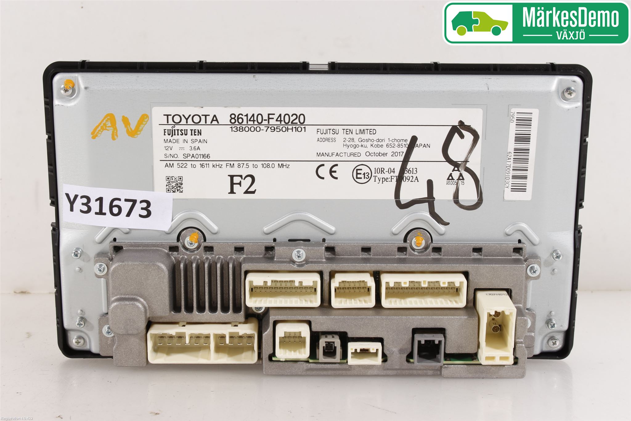 Toyota C-HR 16-23 Stereo Radio Med Cd