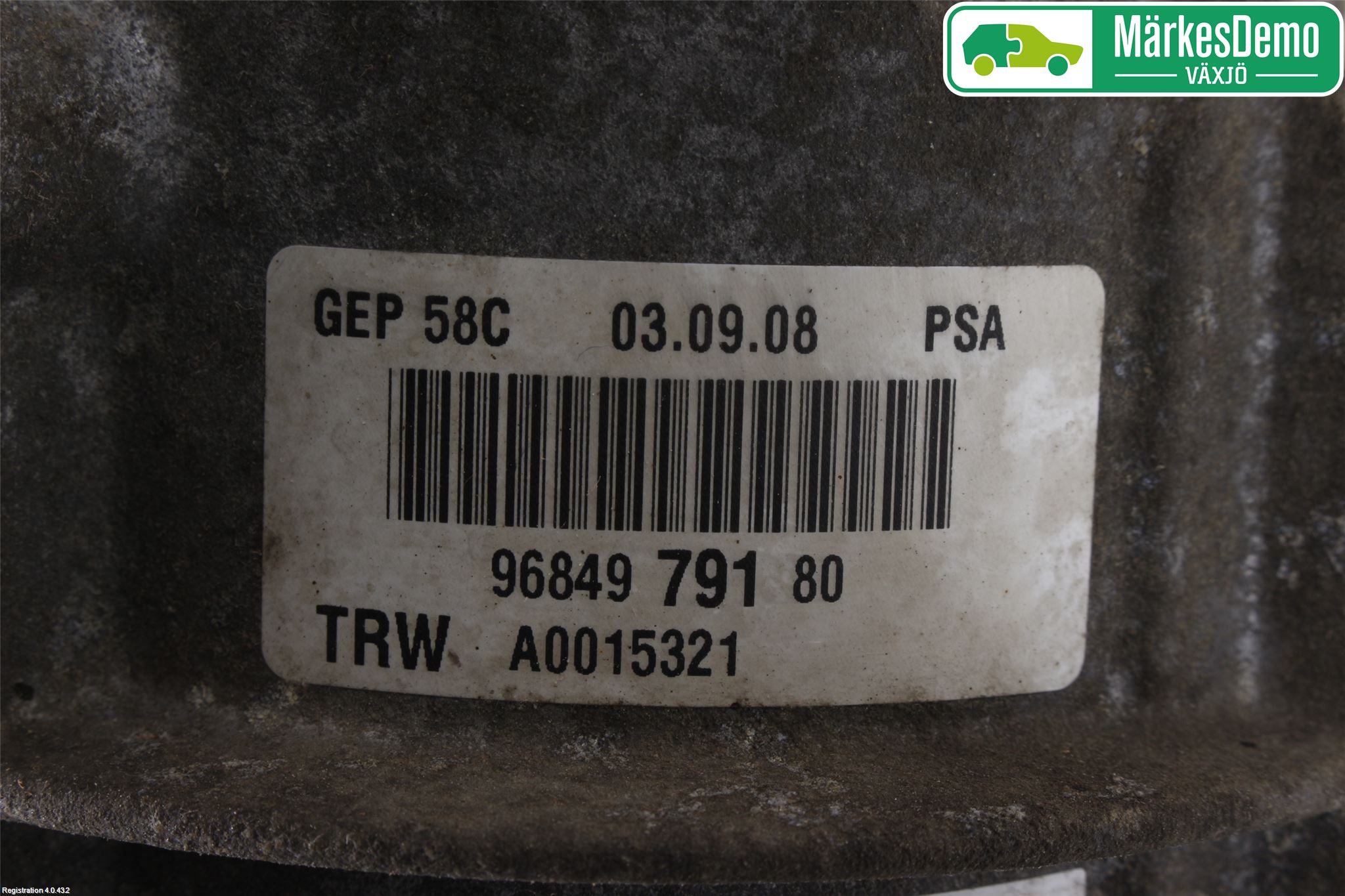 Peugeot 308 08-13 Servostyring Eletrisk Pumpe