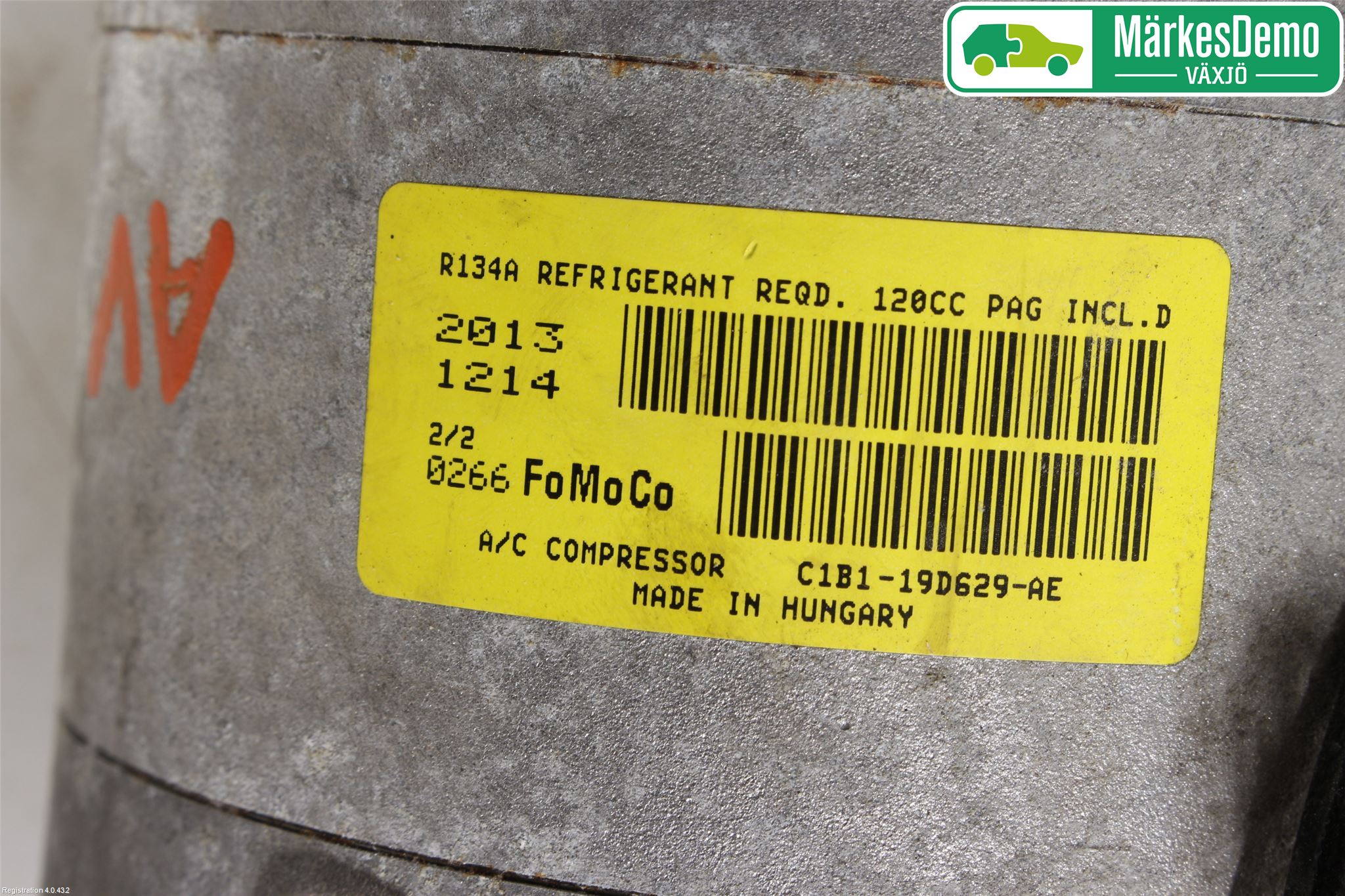 Ford FIESTA 13-17 Varme Ac Kompressor