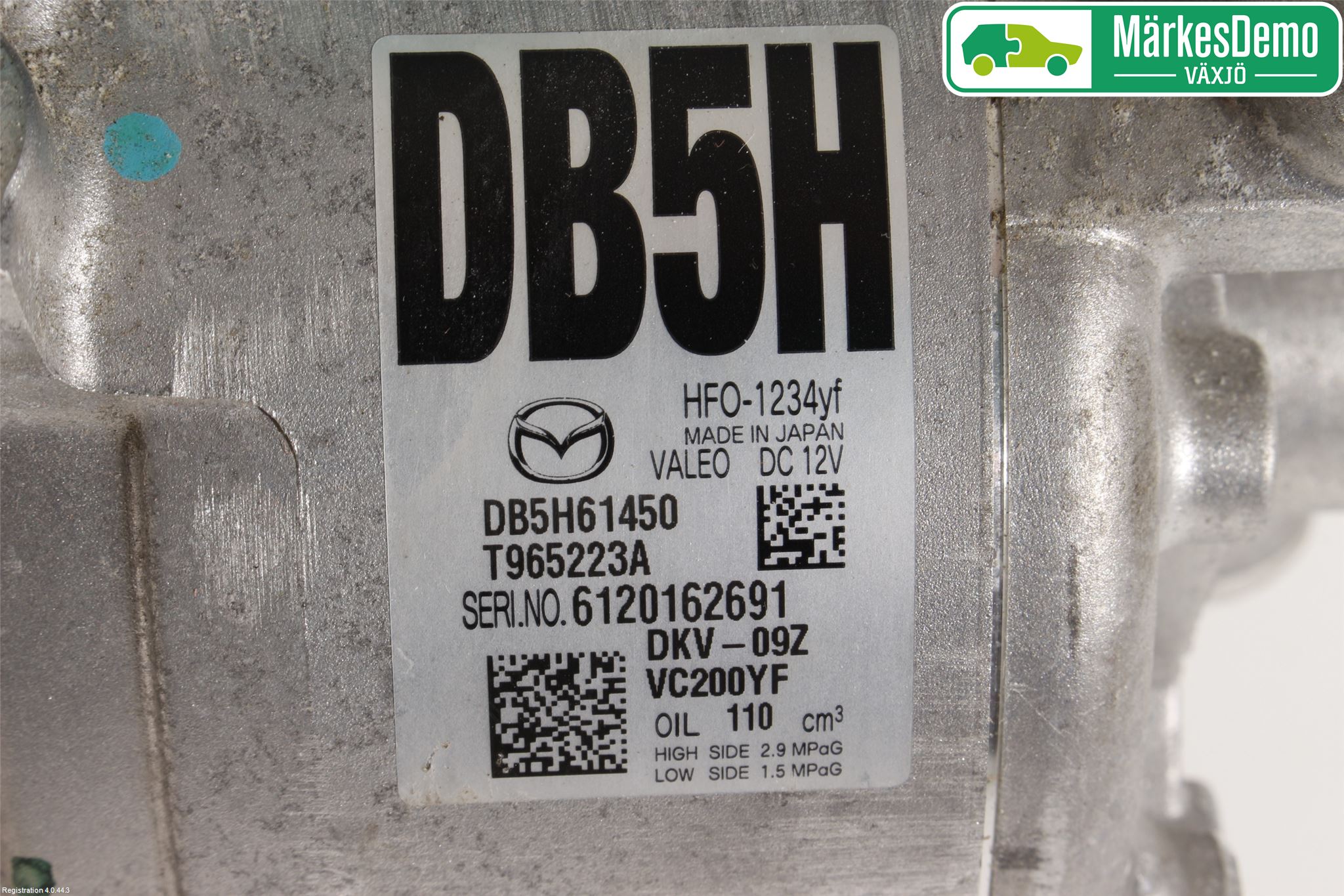 Mazda CX-3 Varme Ac Kompressor