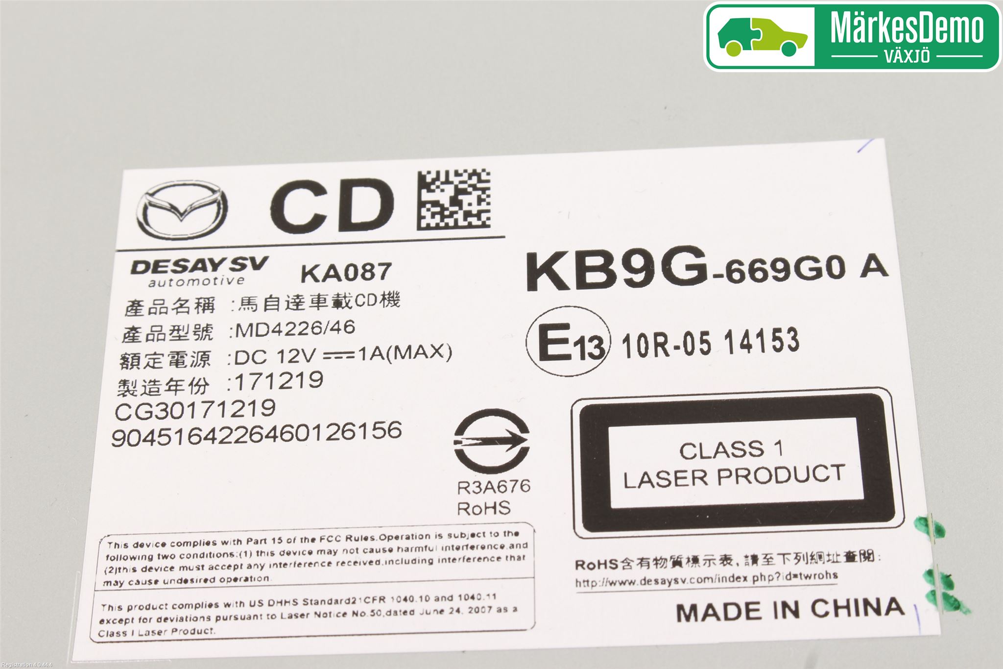 Mazda CX-5 17- Stereo Radio Med Cd